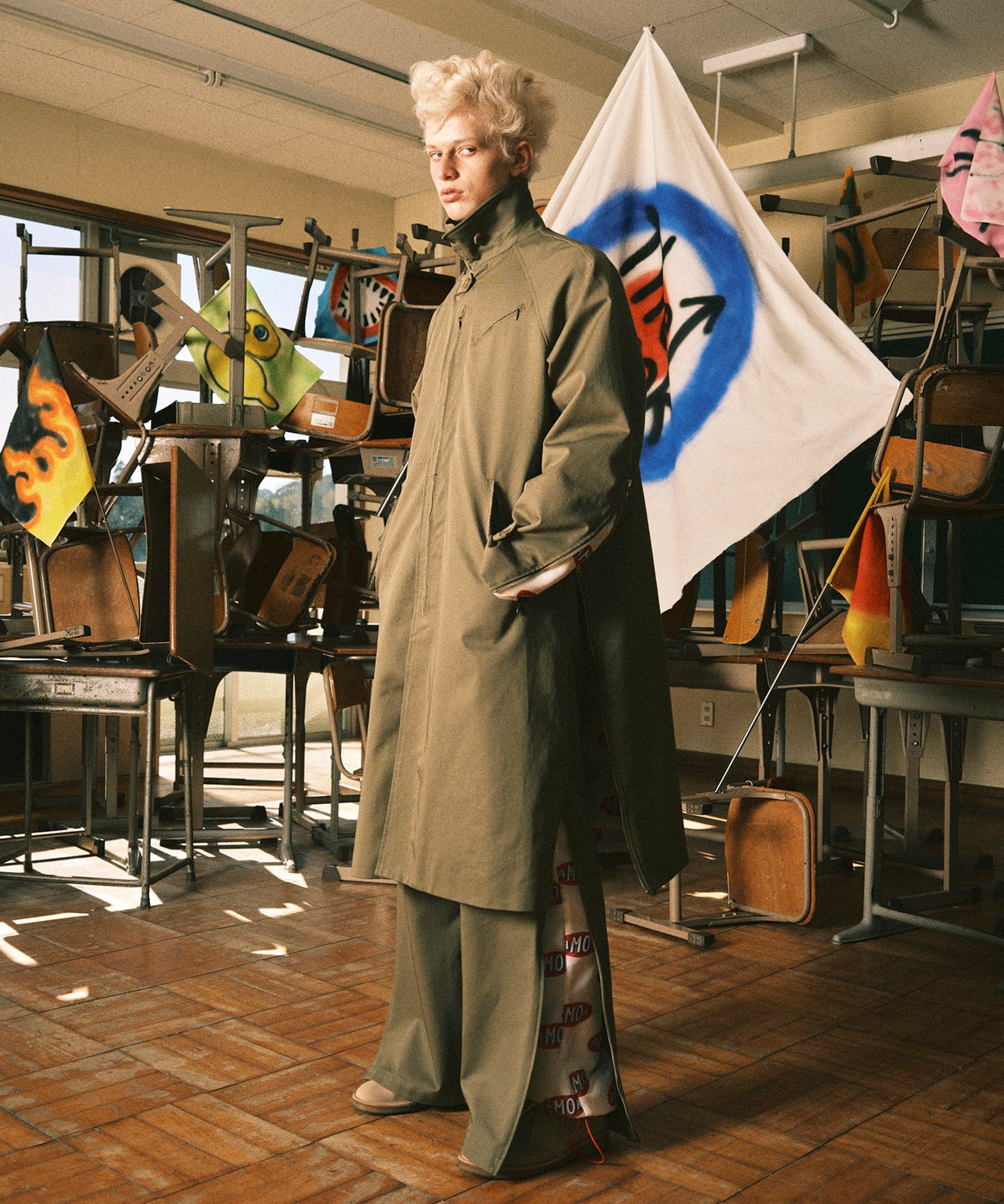 LOGO LINING BALMACAAN COAT