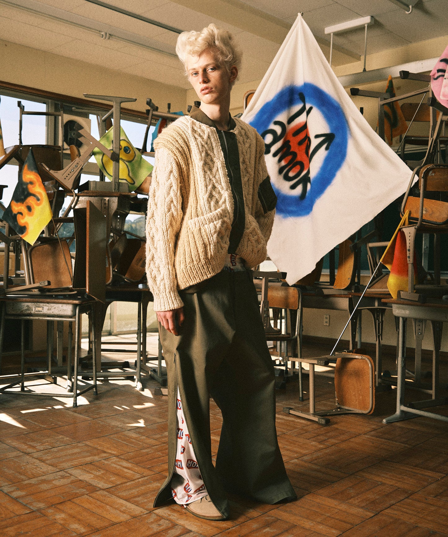LOGO LINING DOCKING PANTS