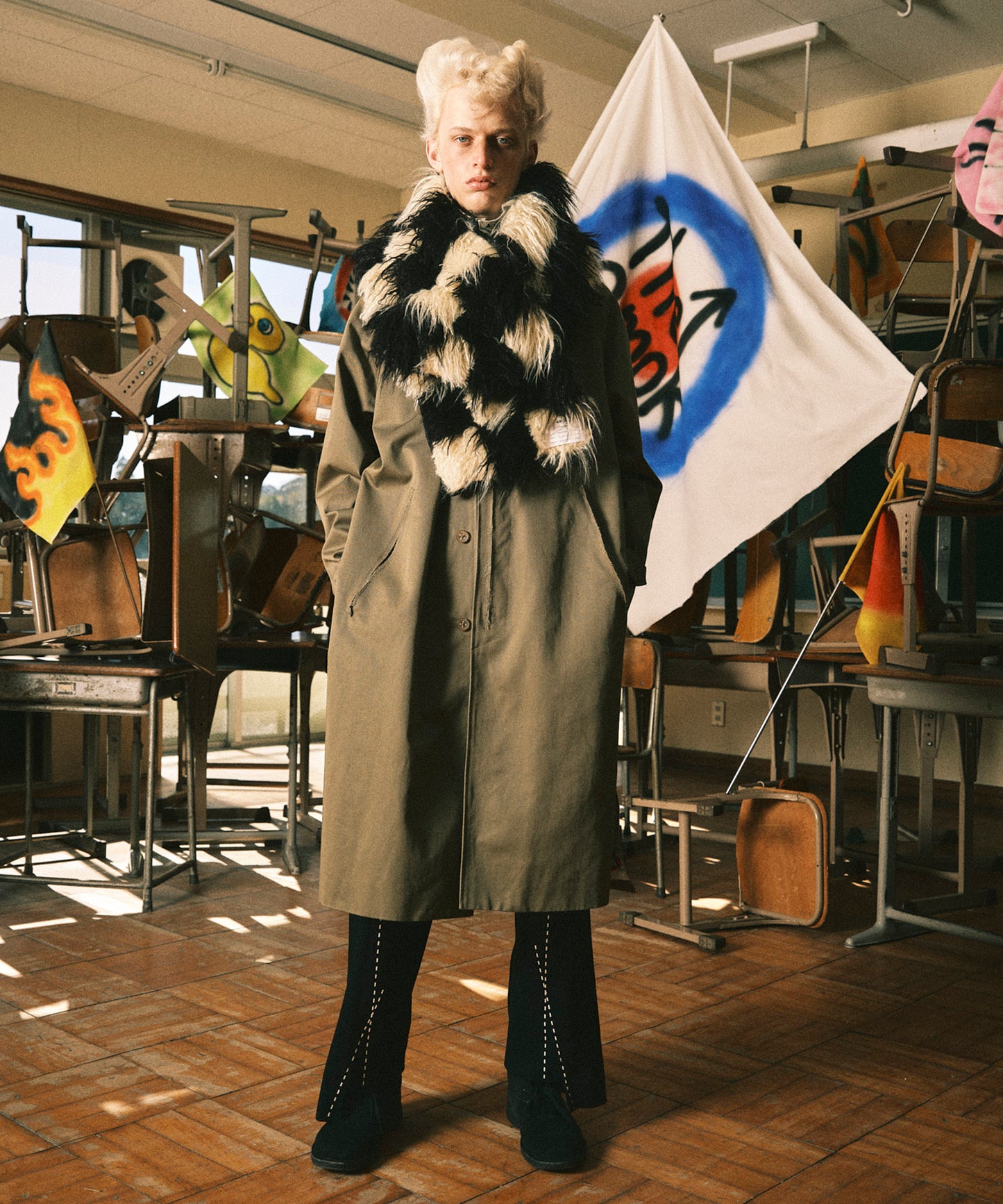 LOGO LINING BALMACAAN COAT