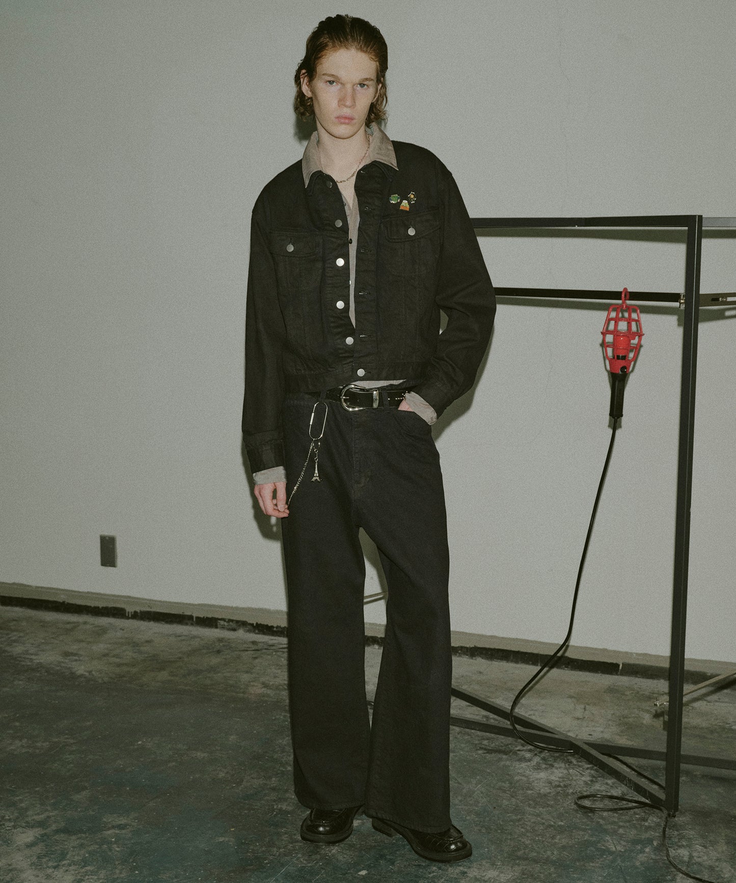 PINS COATED DENIM JACKET