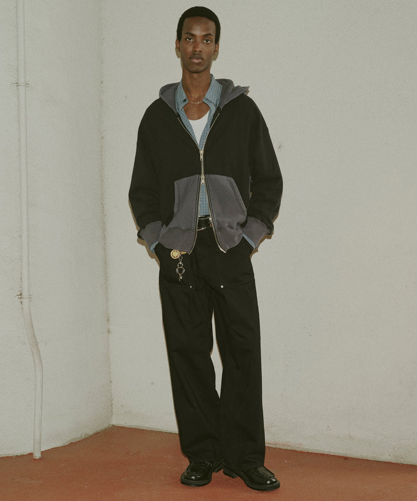 2TONE ZIP HOODIE