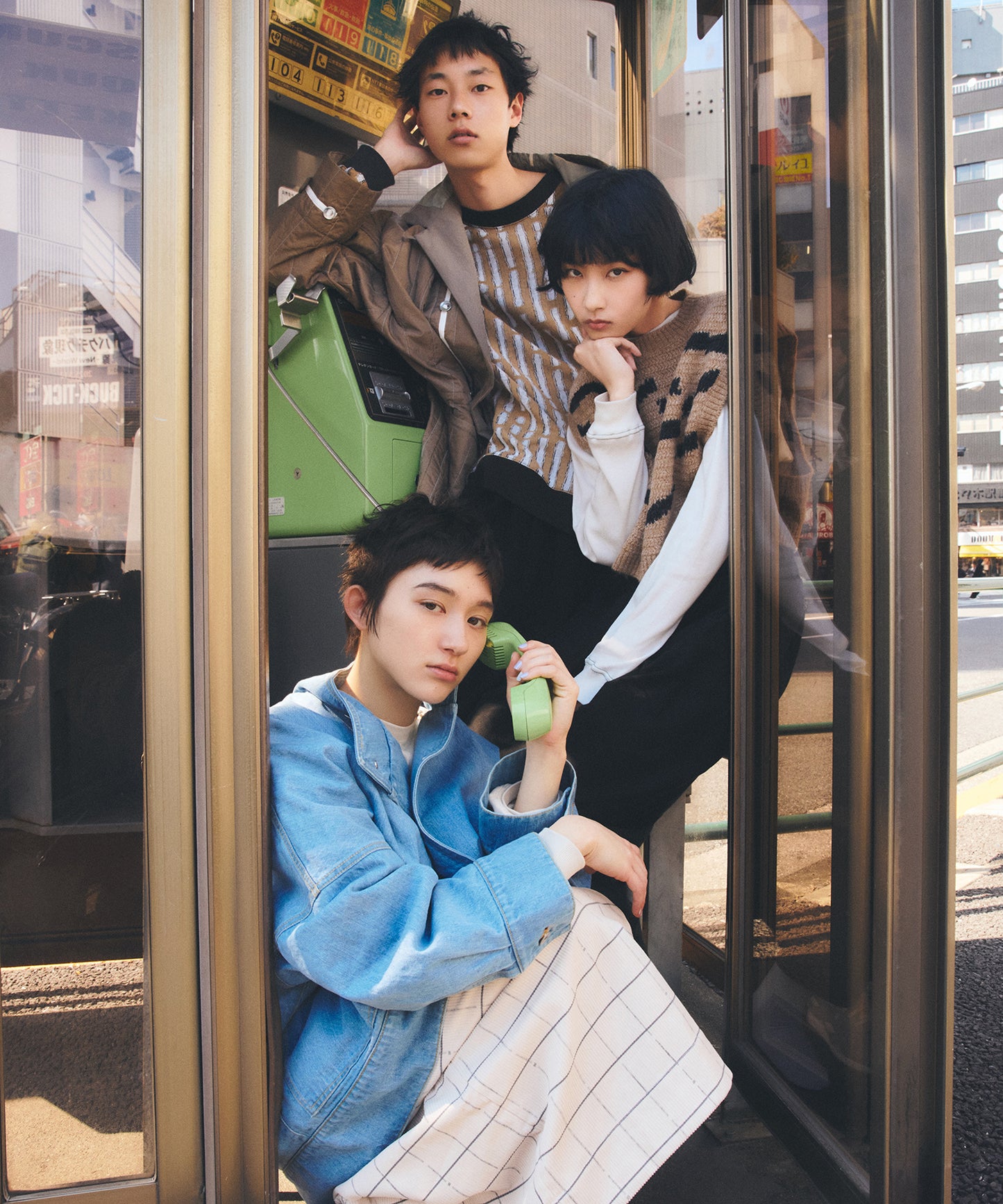 デニムスタンドカラーコート