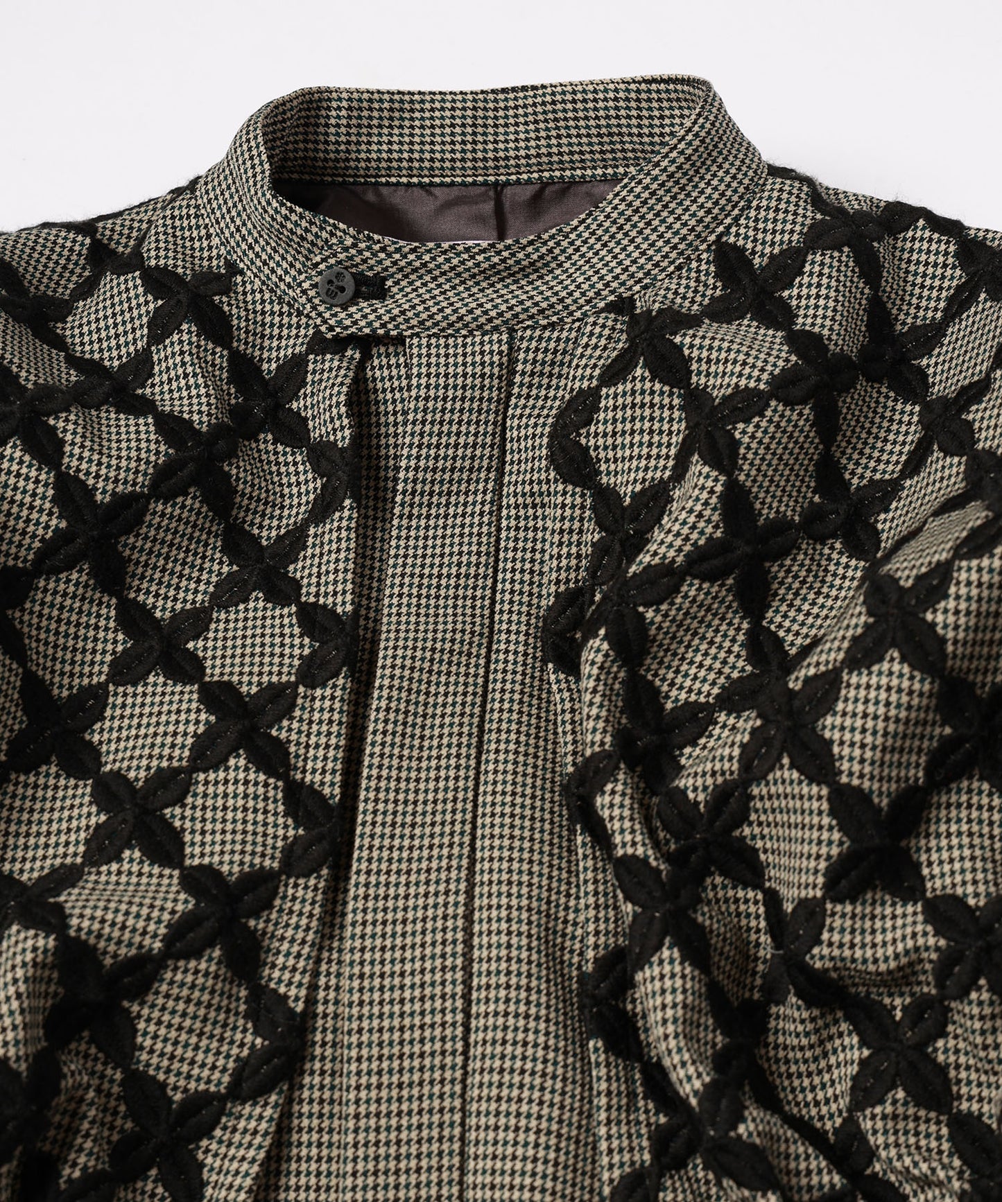 MIX CHECK DRESS COAT
