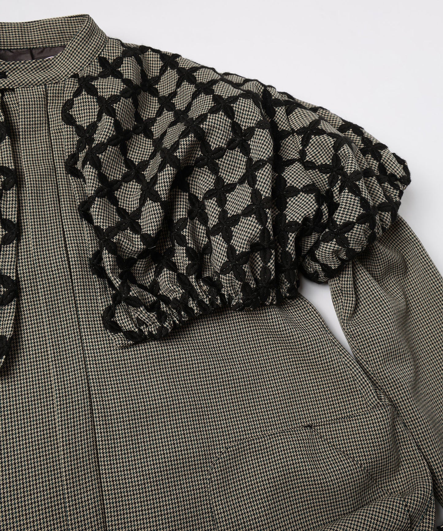 MIX CHECK DRESS COAT