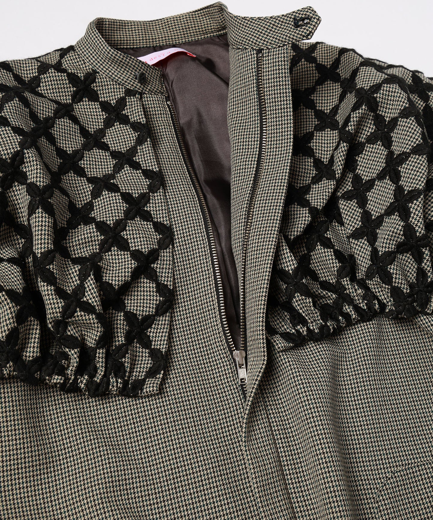 MIX CHECK DRESS COAT