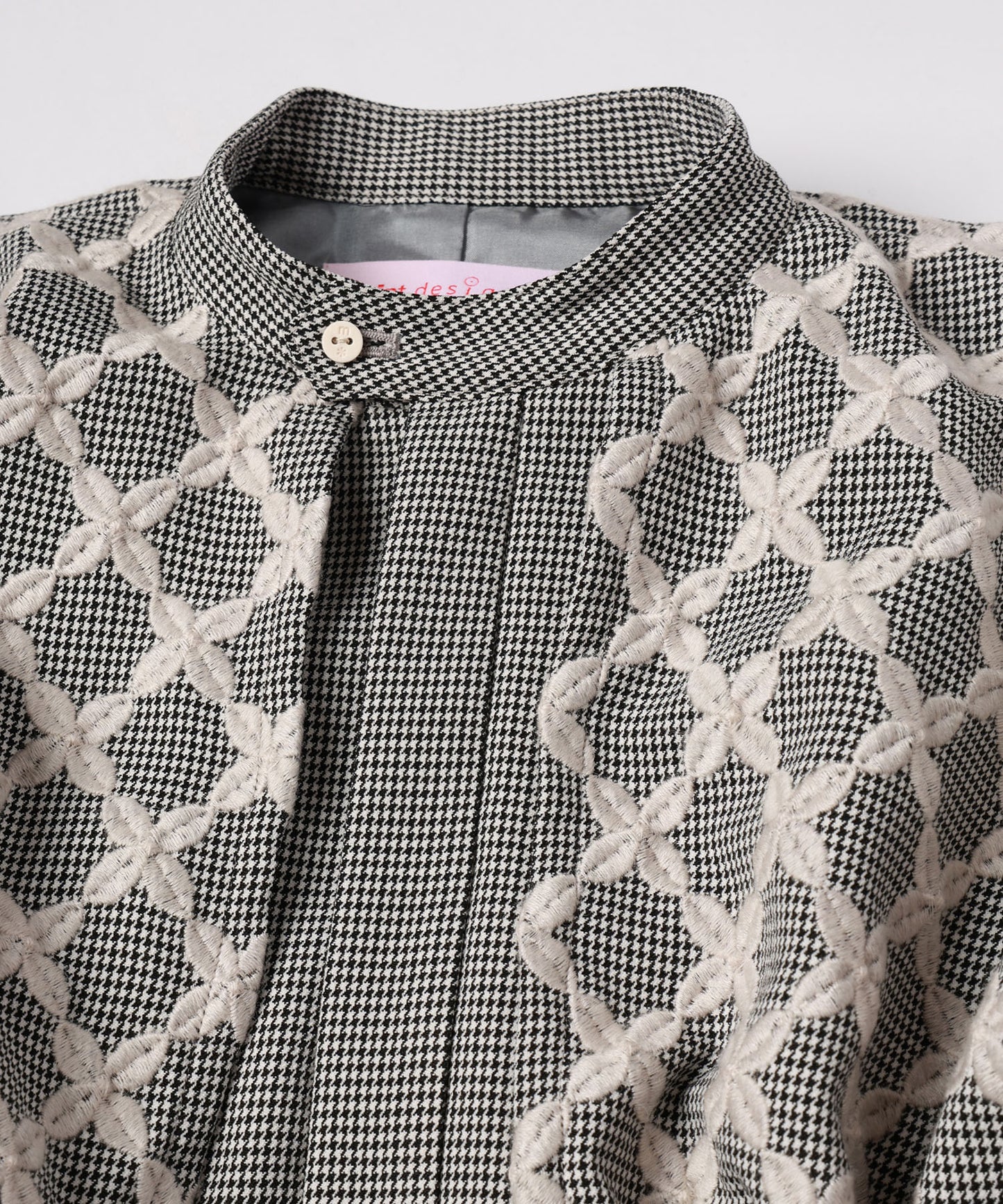 MIX CHECK DRESS COAT