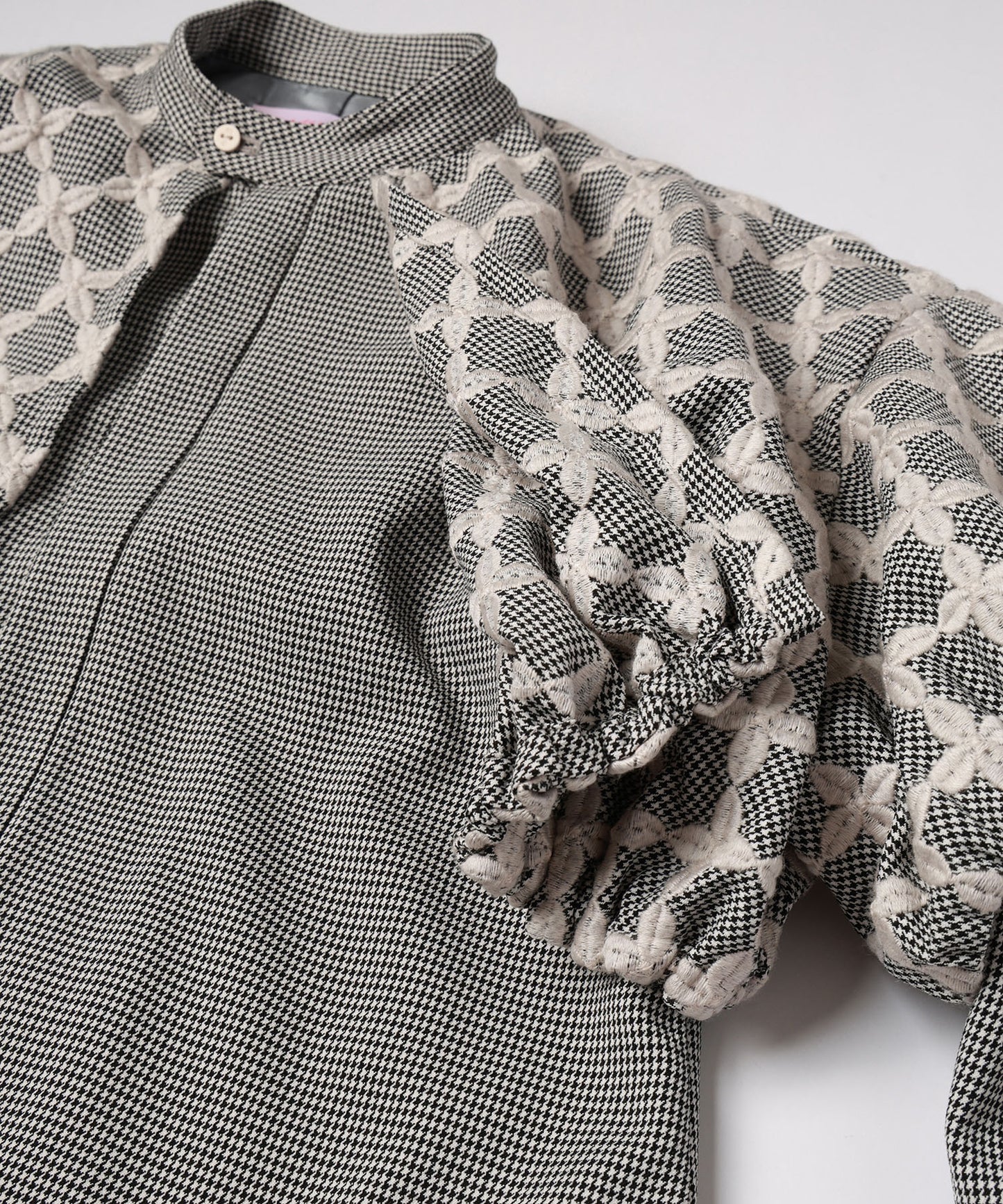 MIX CHECK DRESS COAT