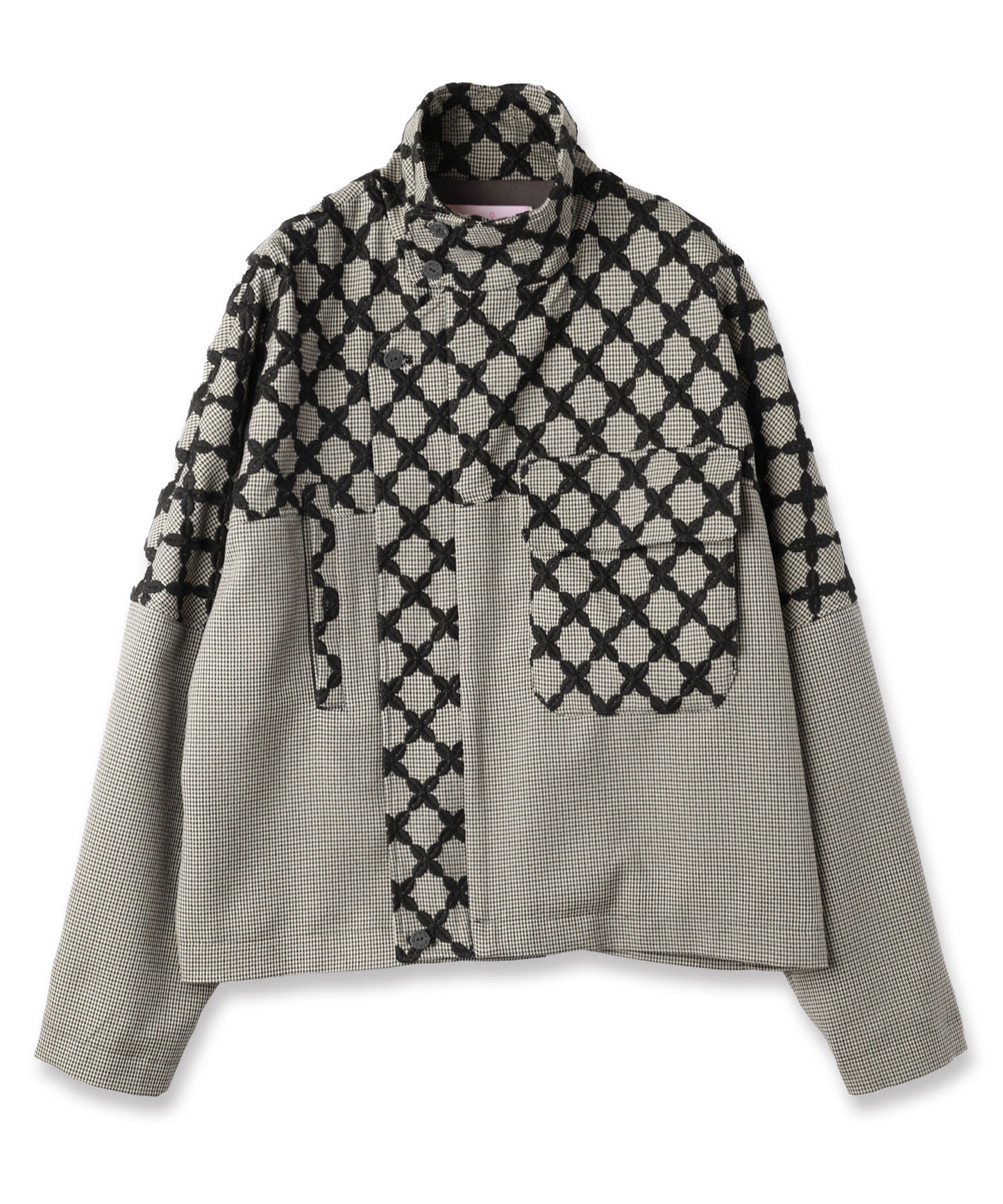 MIX CHECK SHORT COAT