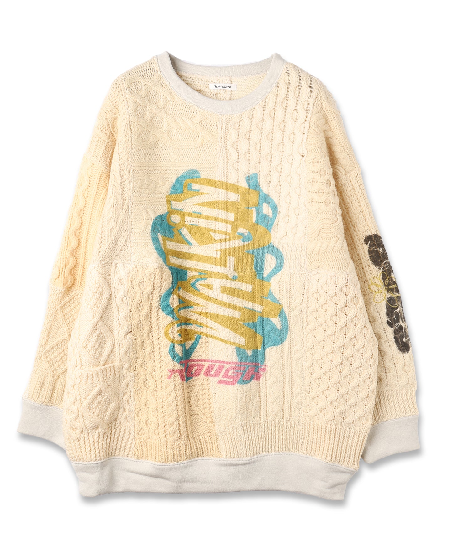 PATCH KNIT P/O(PRINT)