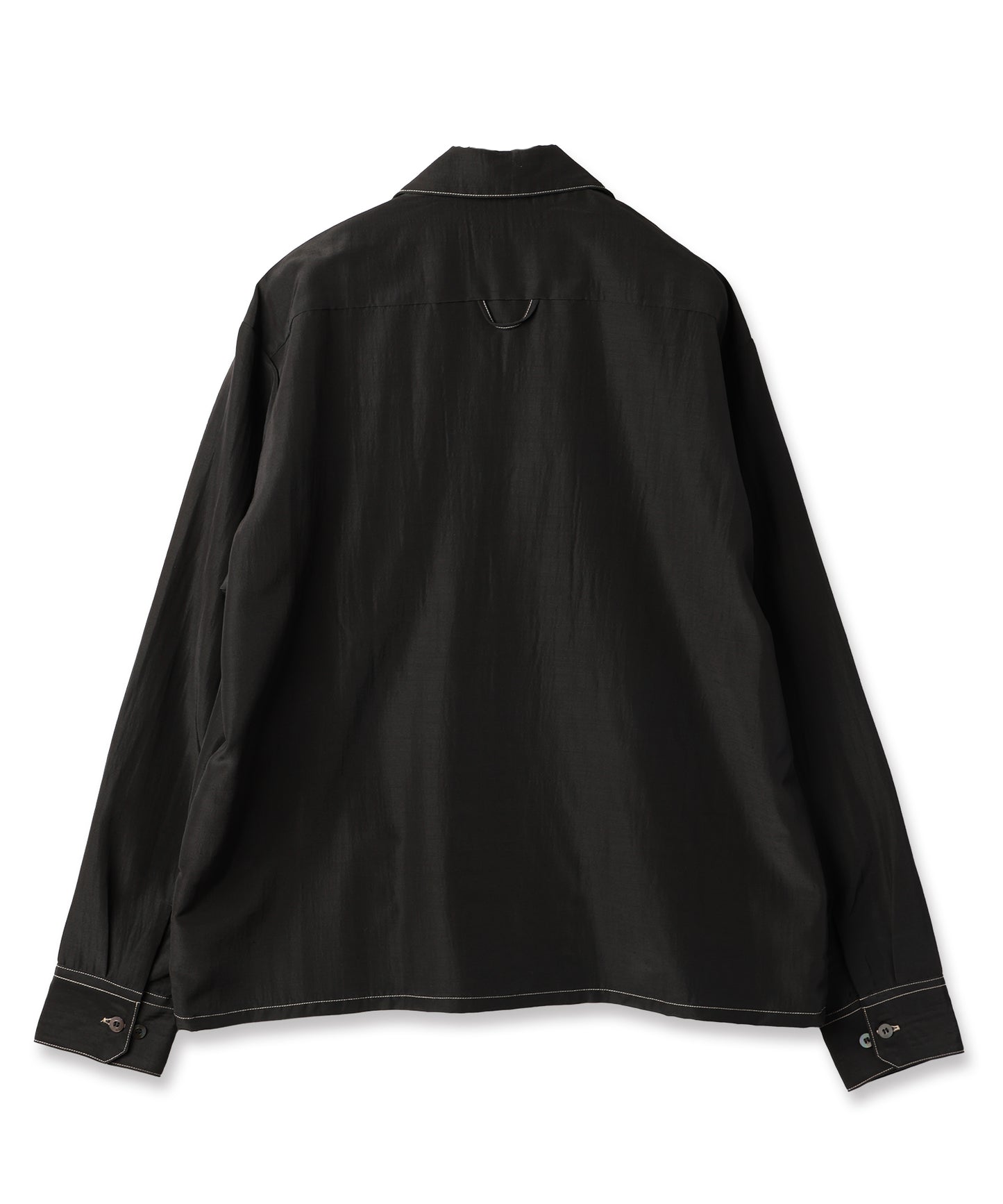 RAYON WOOL OPEN COLLAR SHIRT