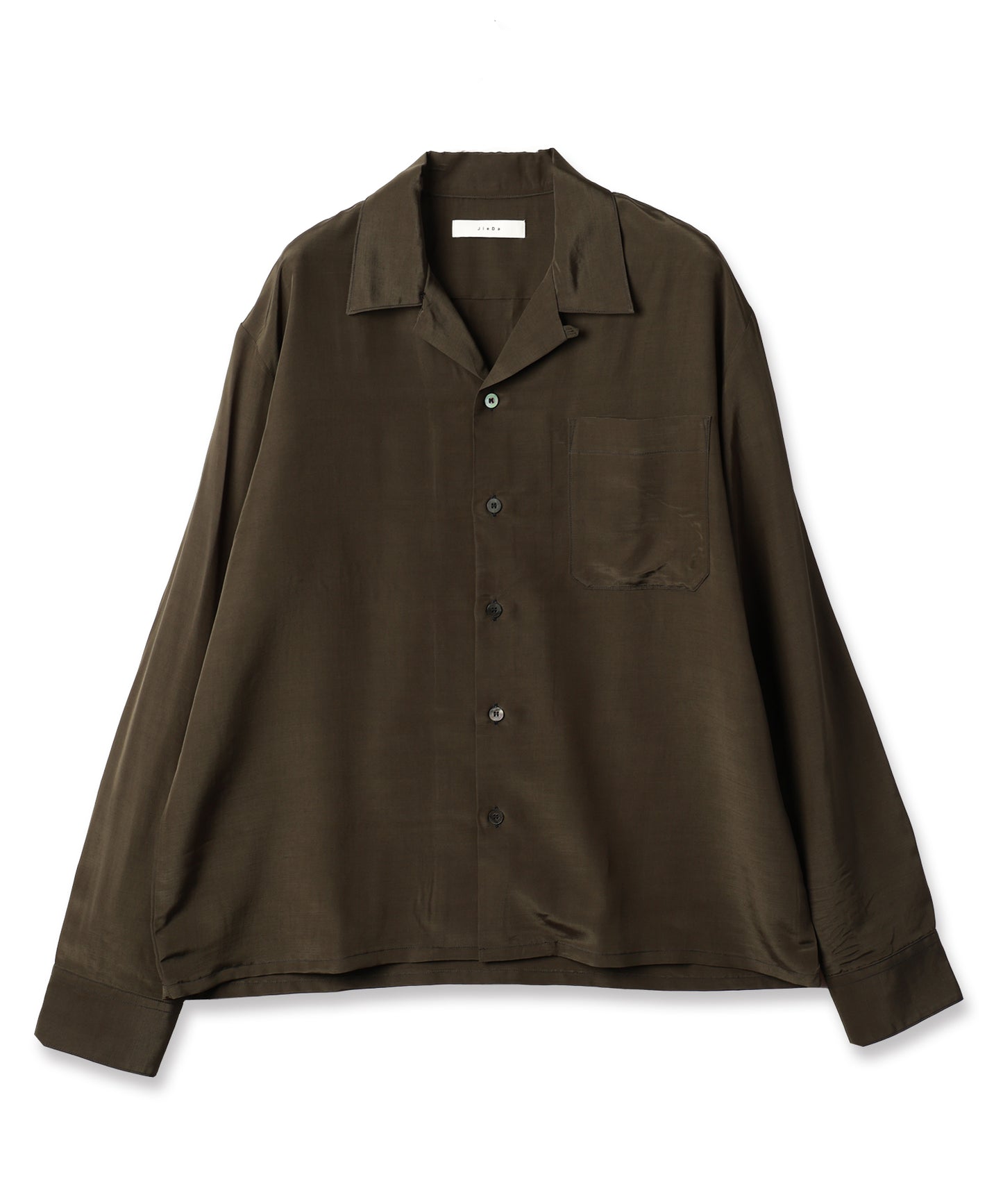 RAYON WOOL OPEN COLLAR SHIRT
