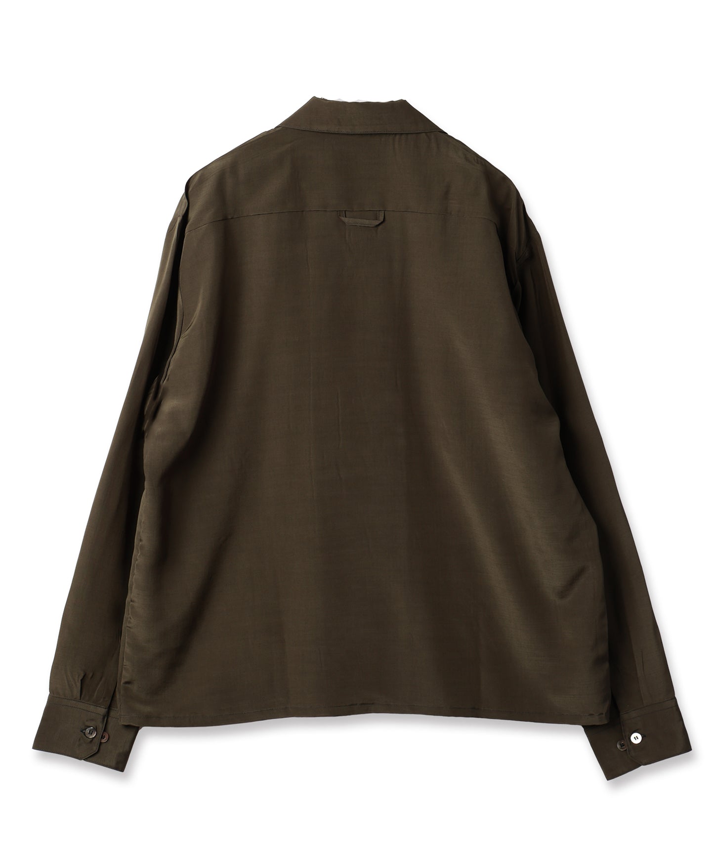 RAYON WOOL OPEN COLLAR SHIRT