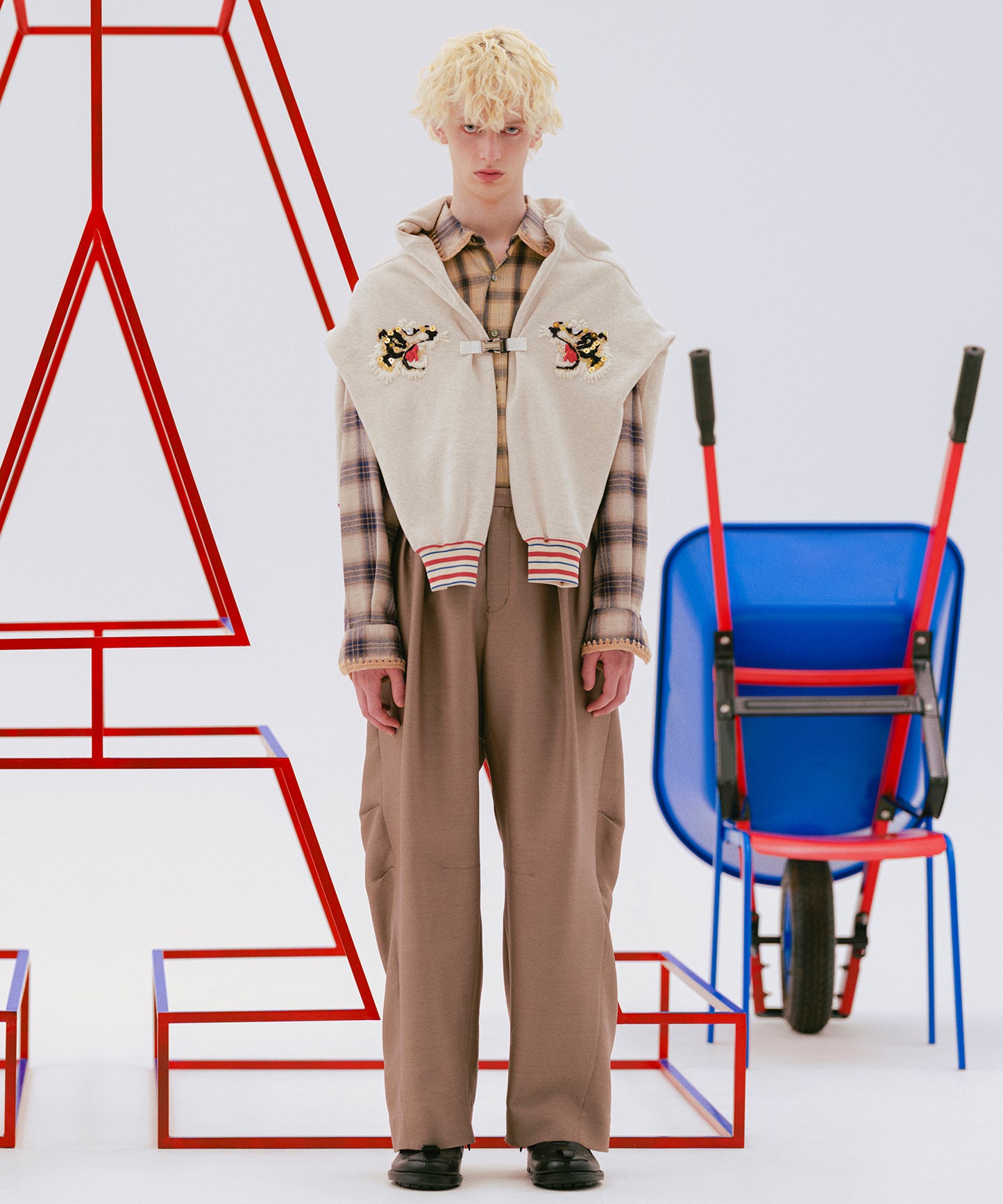 SILK WIDE TROUSERS