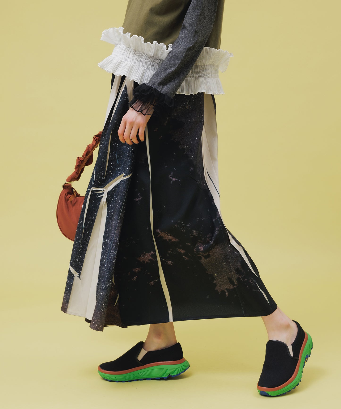 DIRECT PRINT WRAP SKIRT