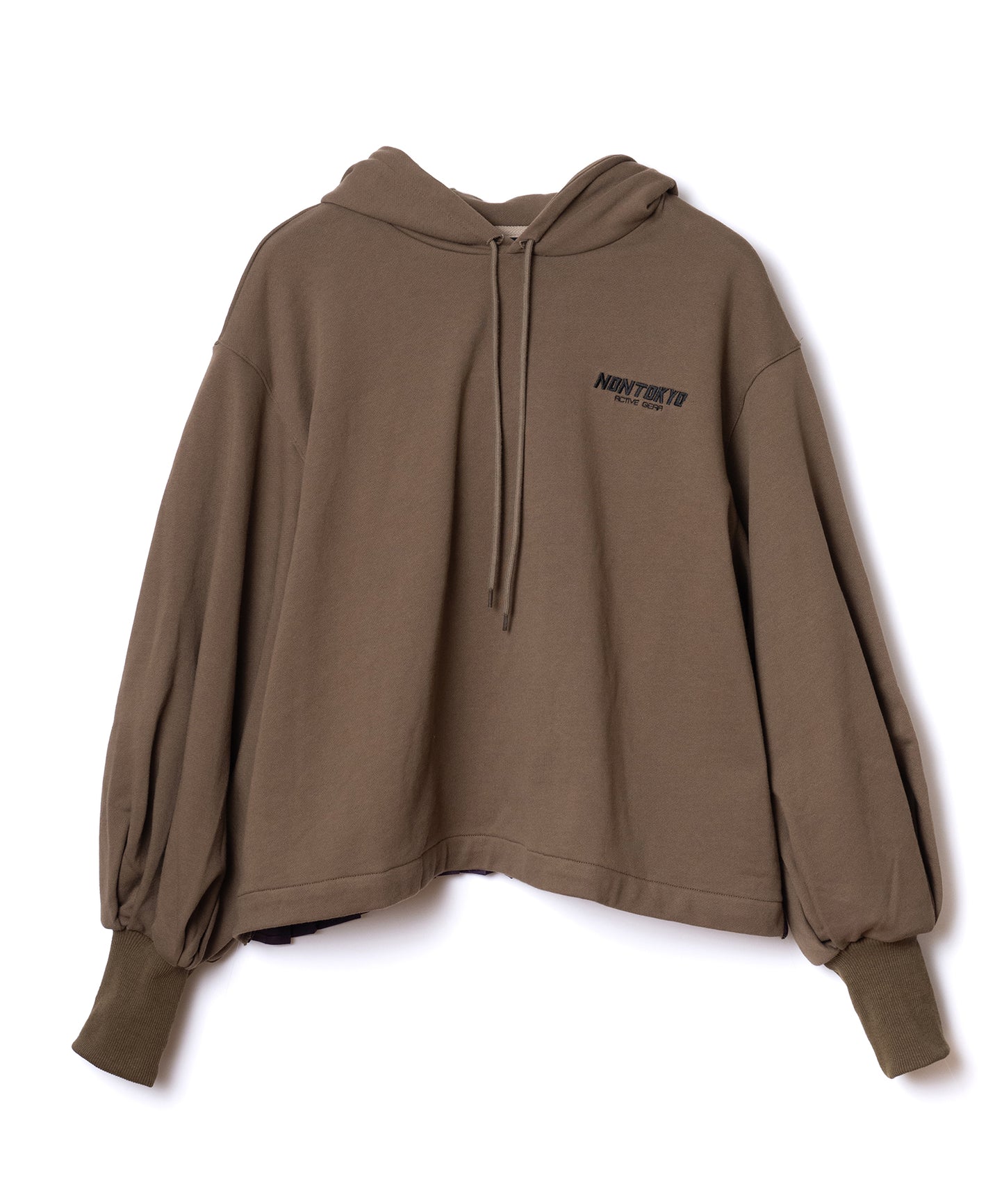 BACK PLEATS SWEAT PARKA