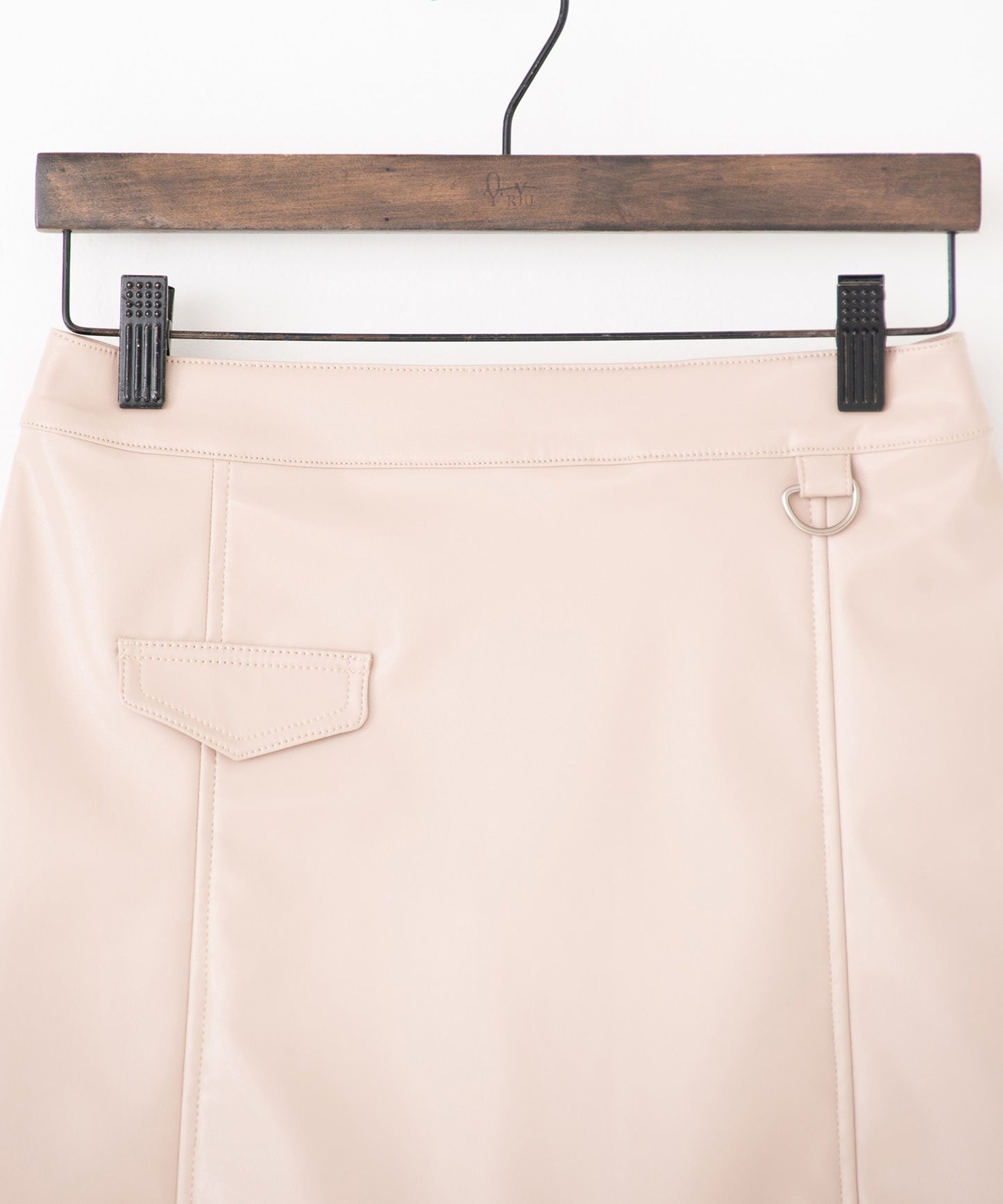 vegan leather short skirt