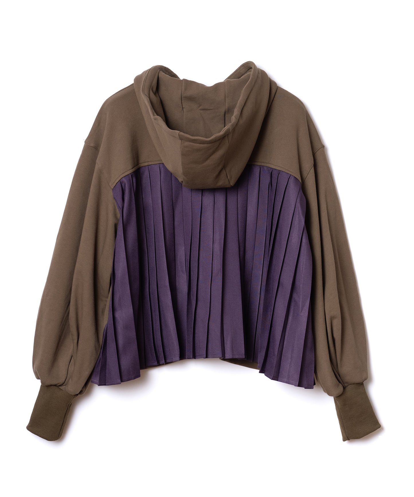 BACK PLEATS SWEAT PARKA