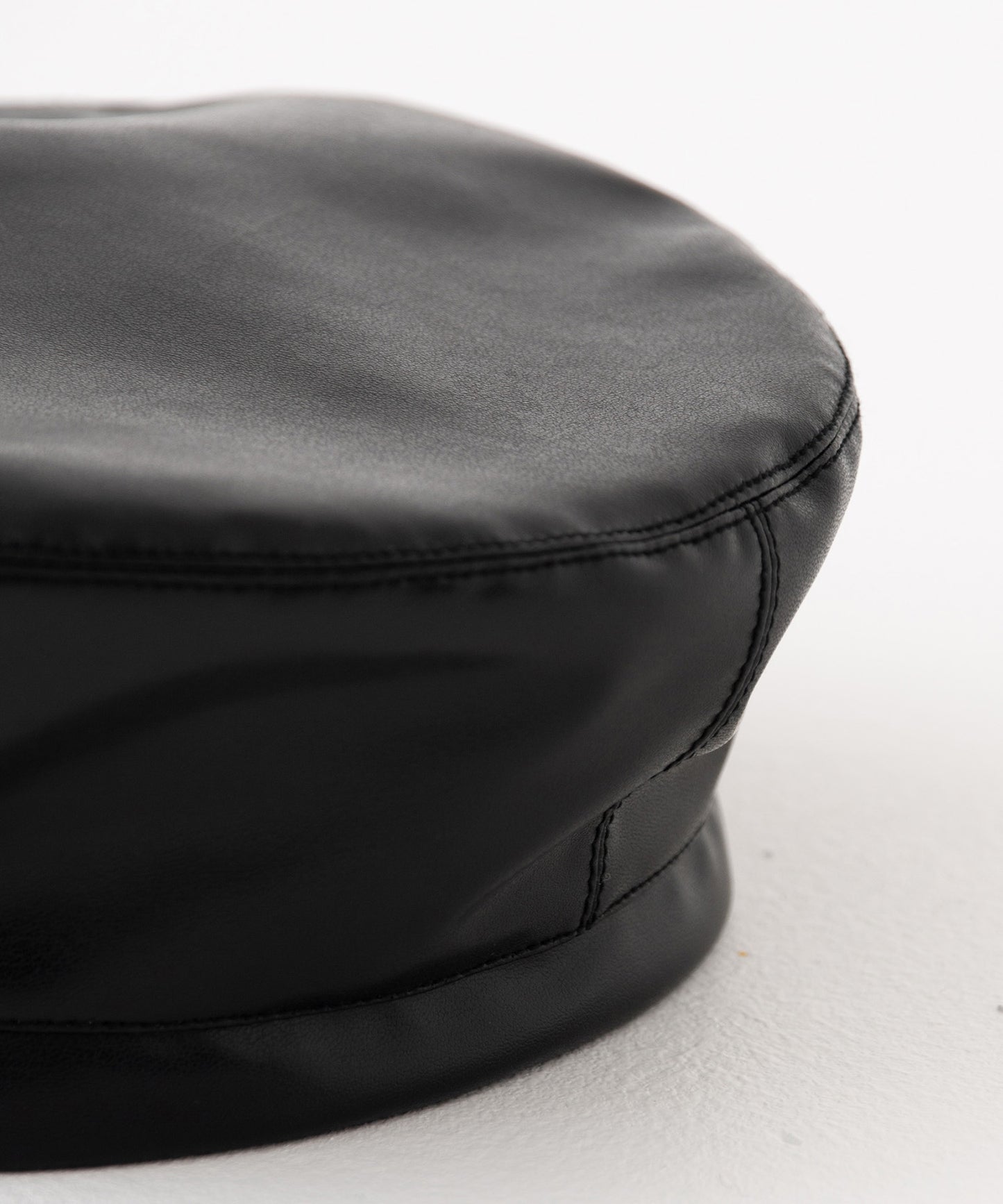 vegan leather beret