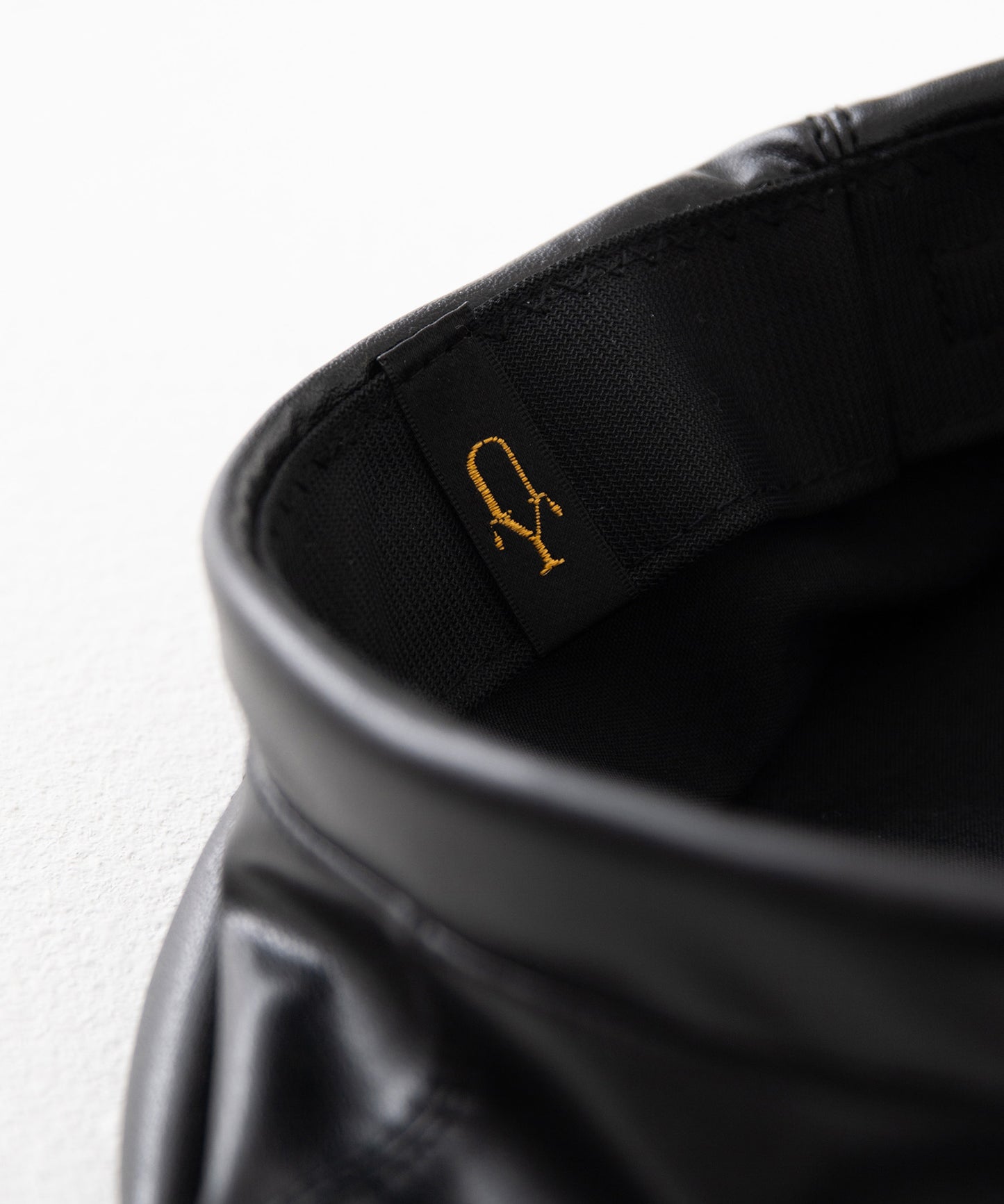 vegan leather beret
