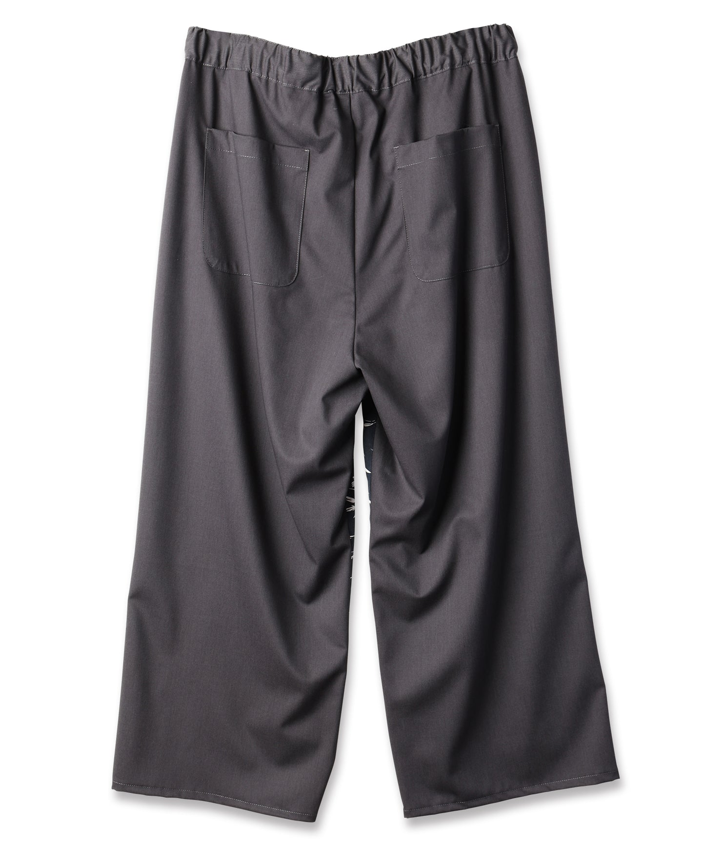 ANLIO × YEAH RIGHT!! Patchwork Wide Easy Pants(Charcoal)