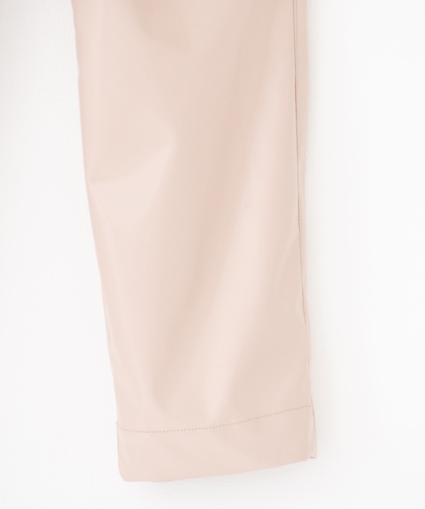 vegan leather tapered slacks