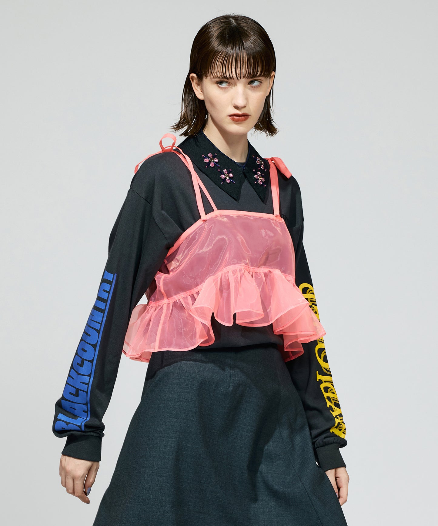 SHEER CAMISOLE L/S T-SHIRTS