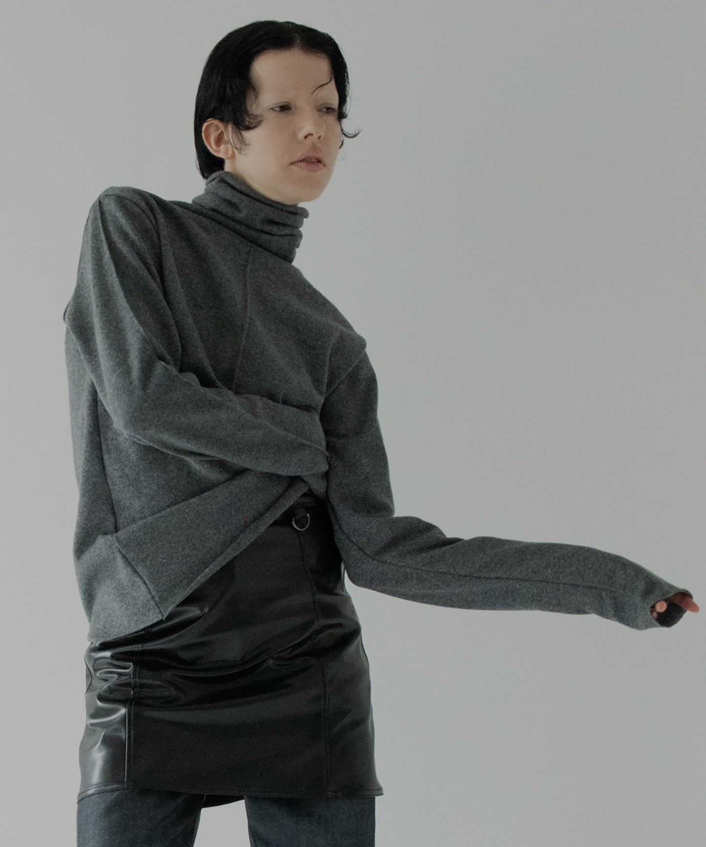 soft wool t-neck knit