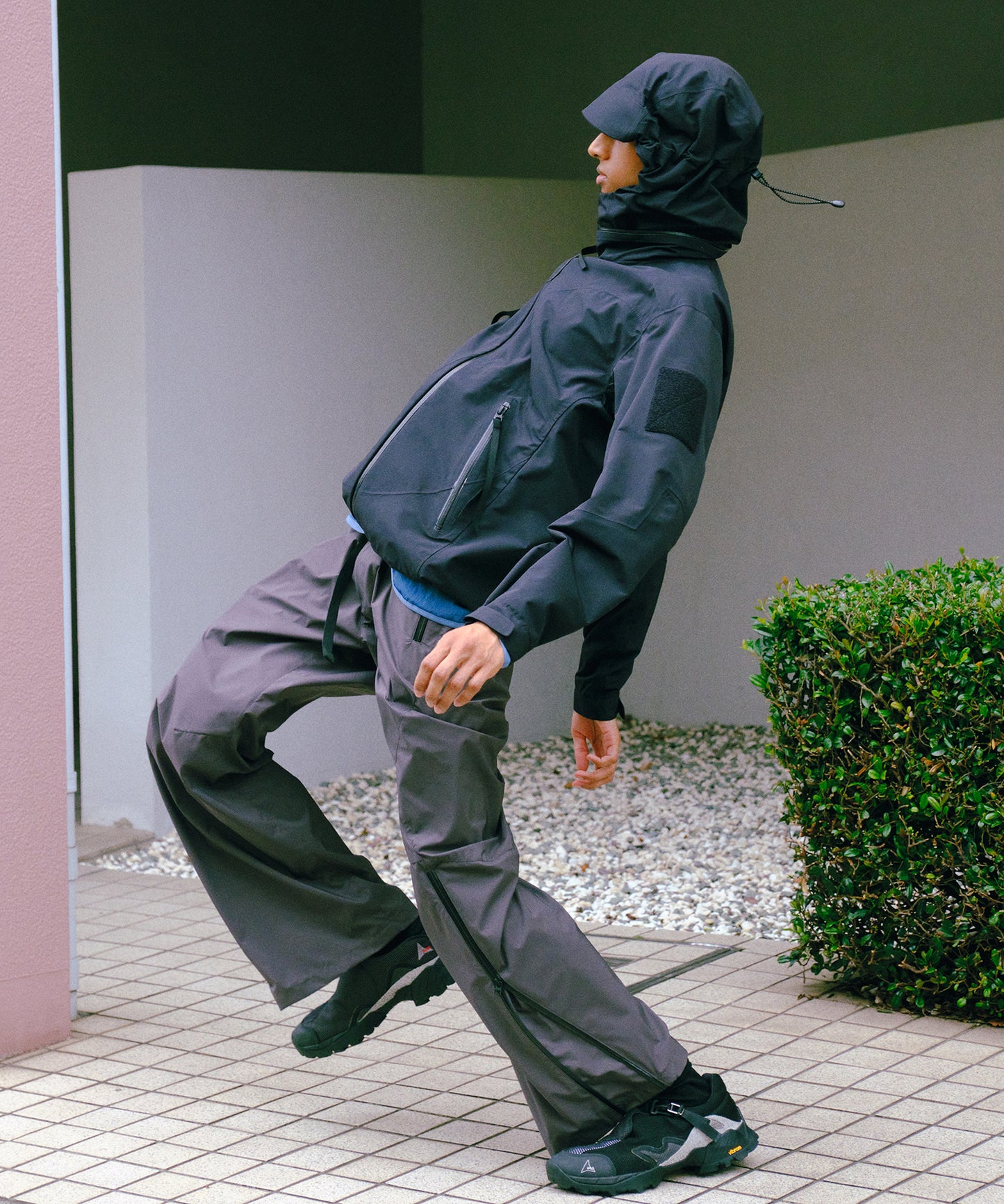 【OUTLIERS×JieDa】NYLON ZIP SHIRT