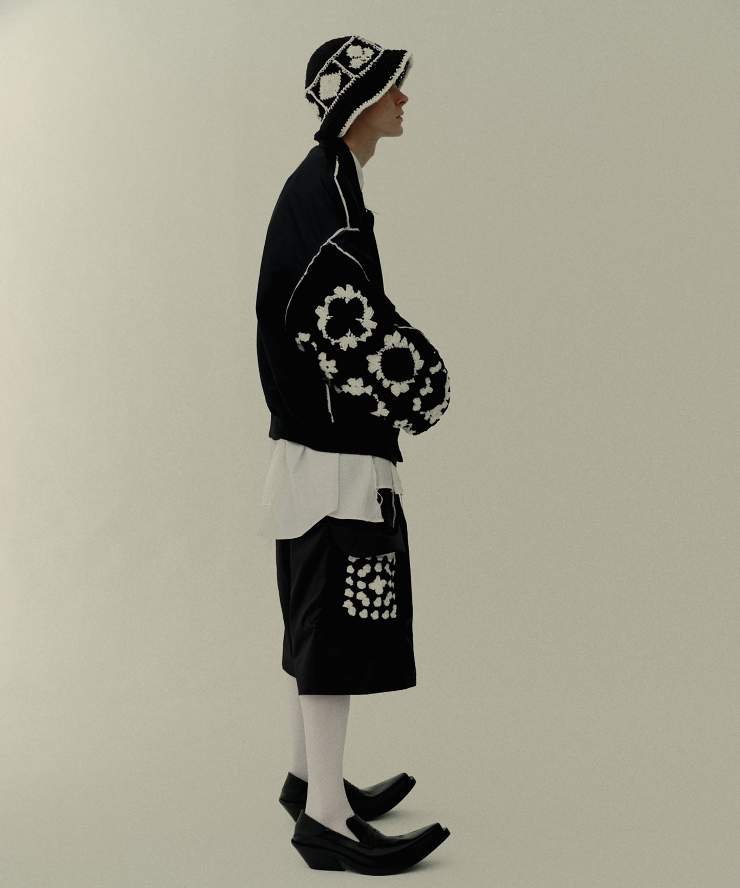 KAJIF NYLON CROCHET POCKET CARGO SHORTS