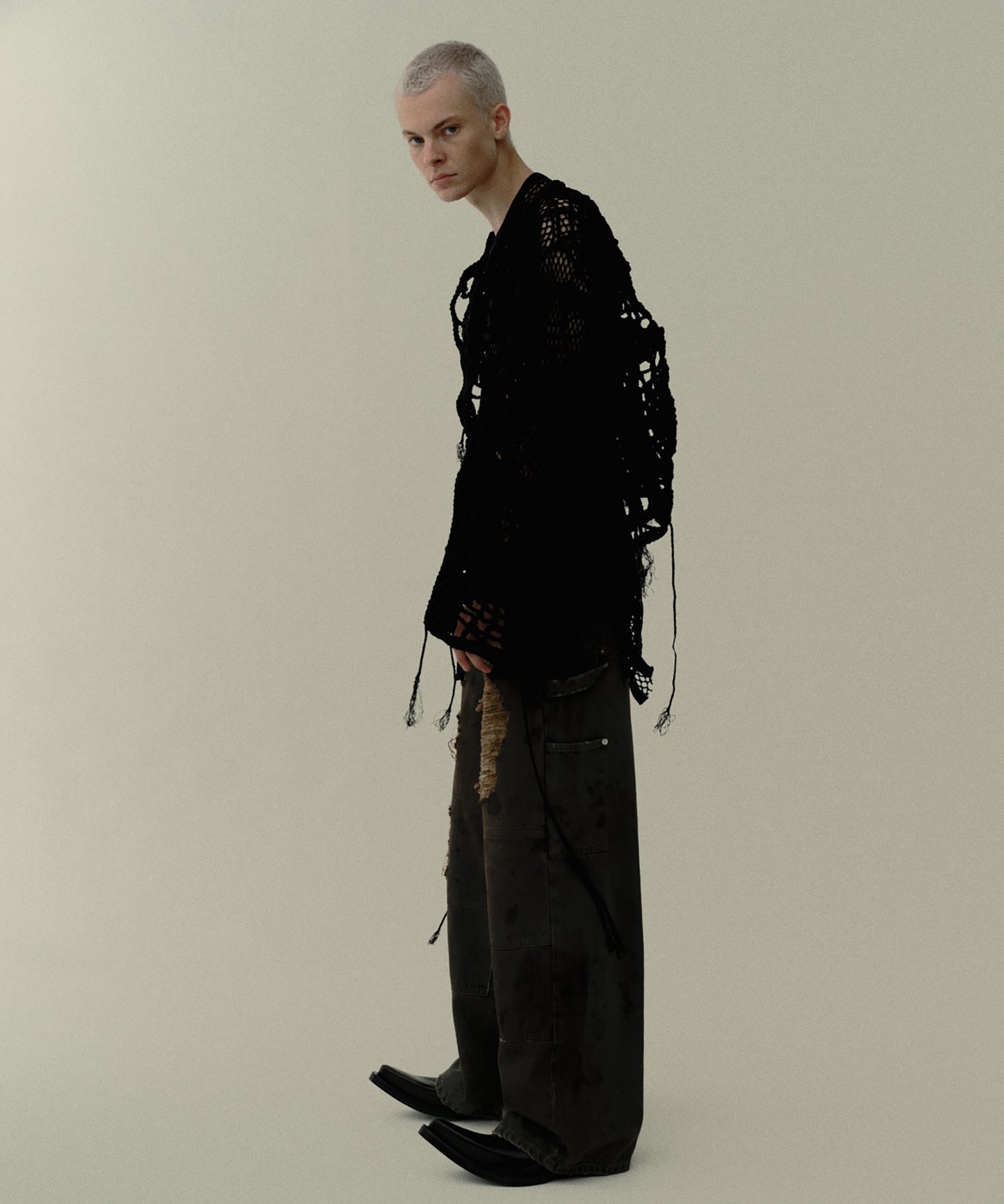 DOUBLE KNEE DENIM PANTS