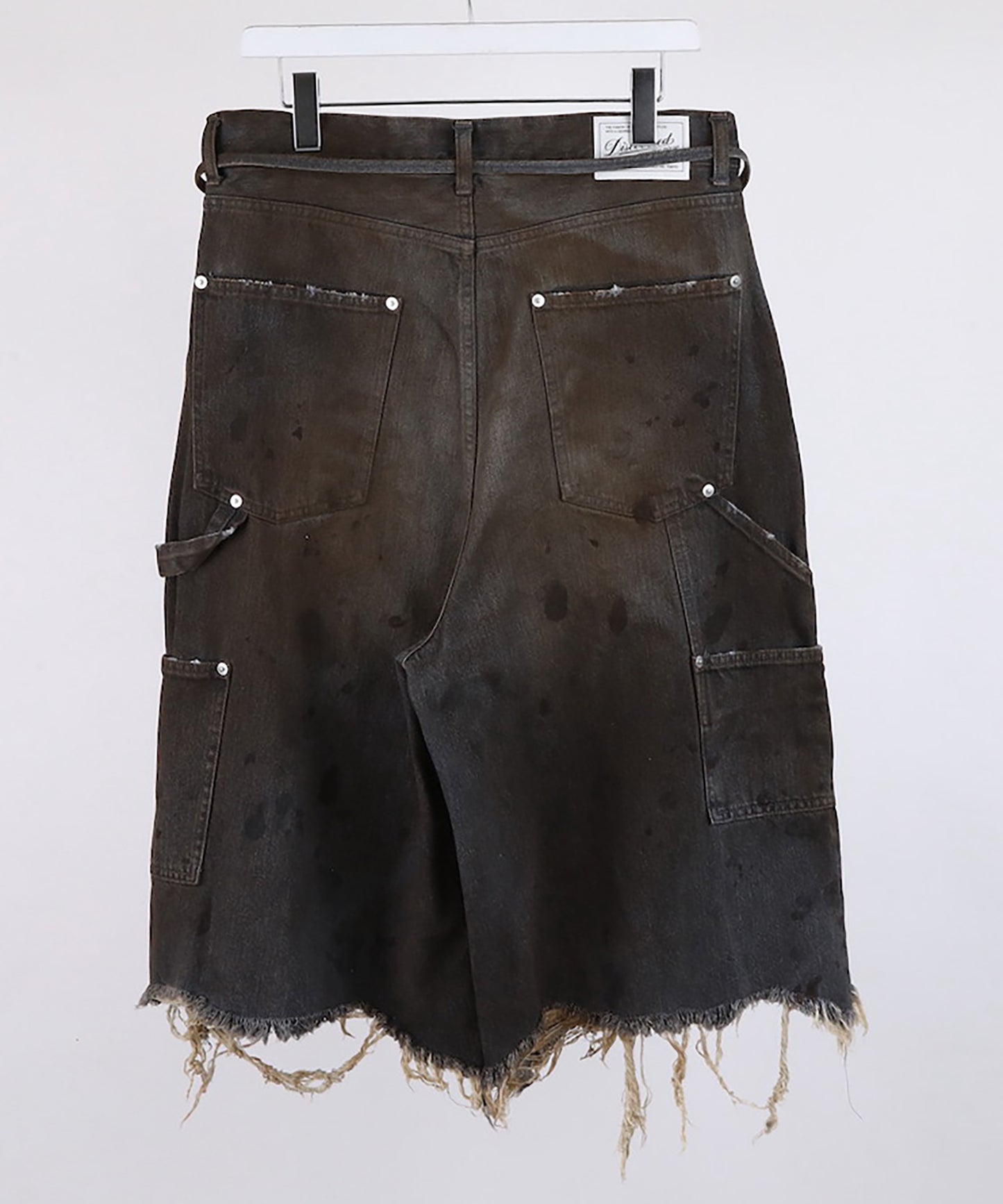 DOUBLE KNEE DENIM SHORTS