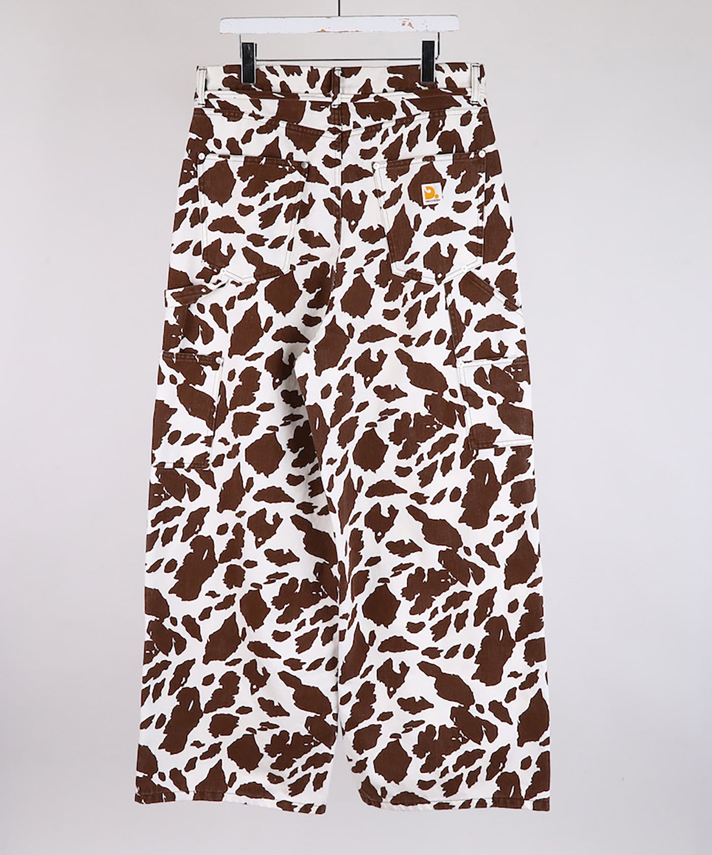 COW PRINT PAINTER PANTS