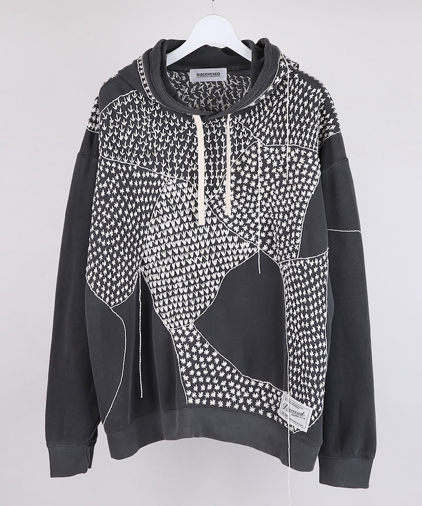 SASHIKO DAMAGE PULLOVER HOODIE