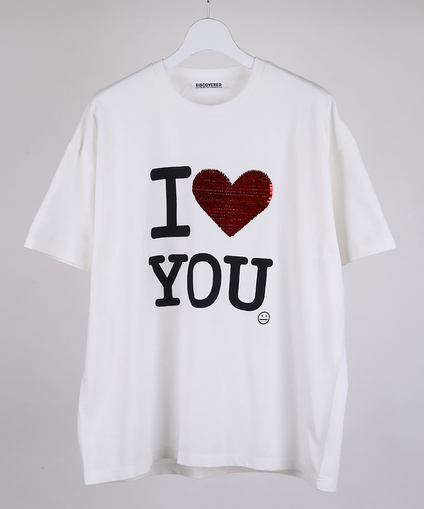 I LOVE&HATE SEQUINS DAMAGE TEE