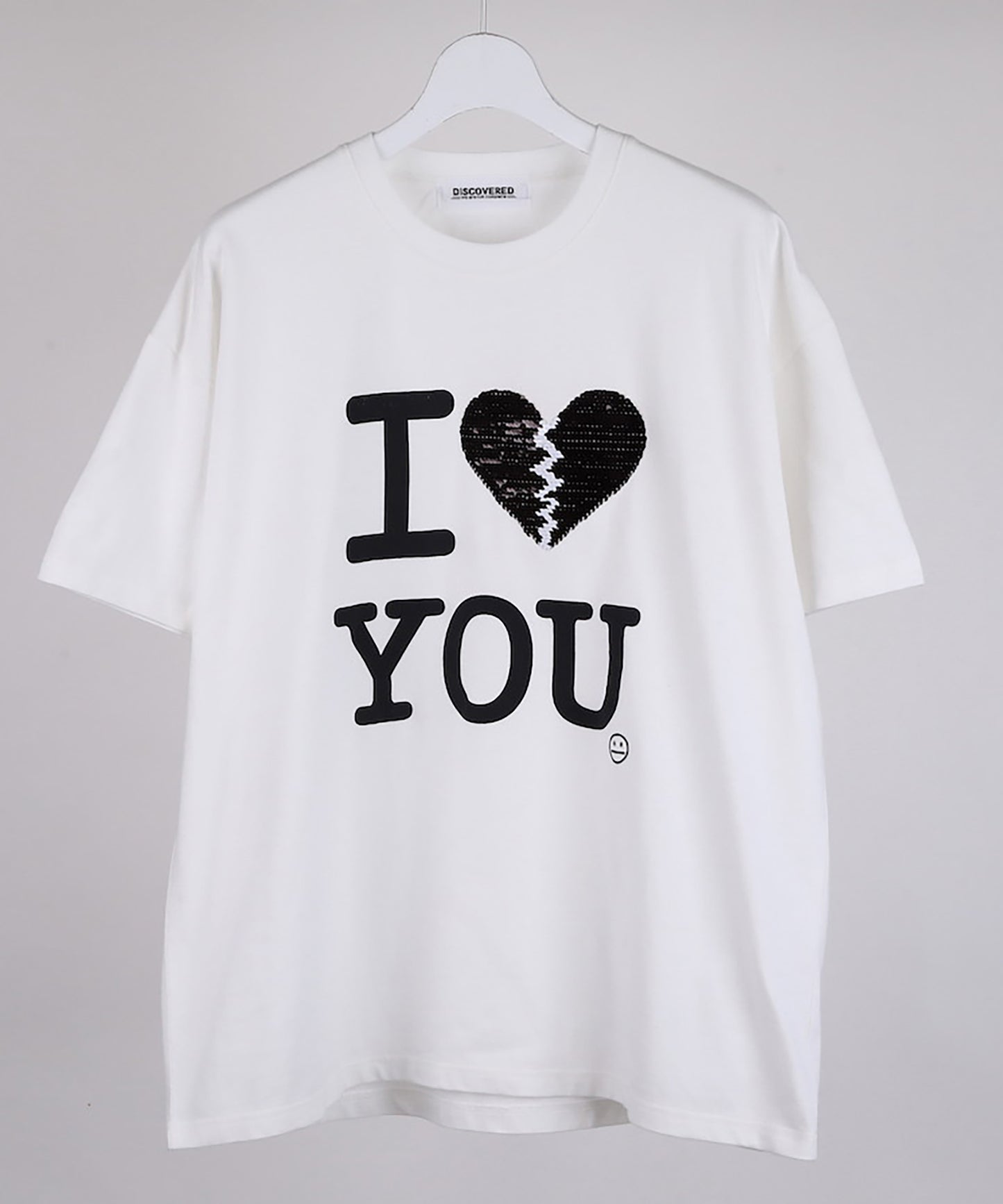 I LOVE&HATE SEQUINS DAMAGE TEE