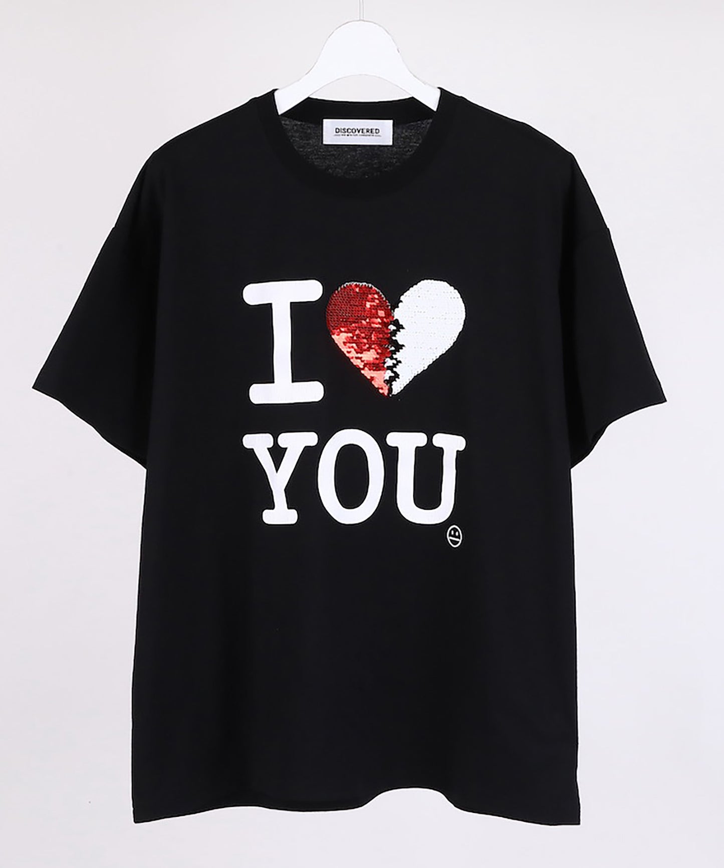 I LOVE&HATE SEQUINS DAMAGE TEE