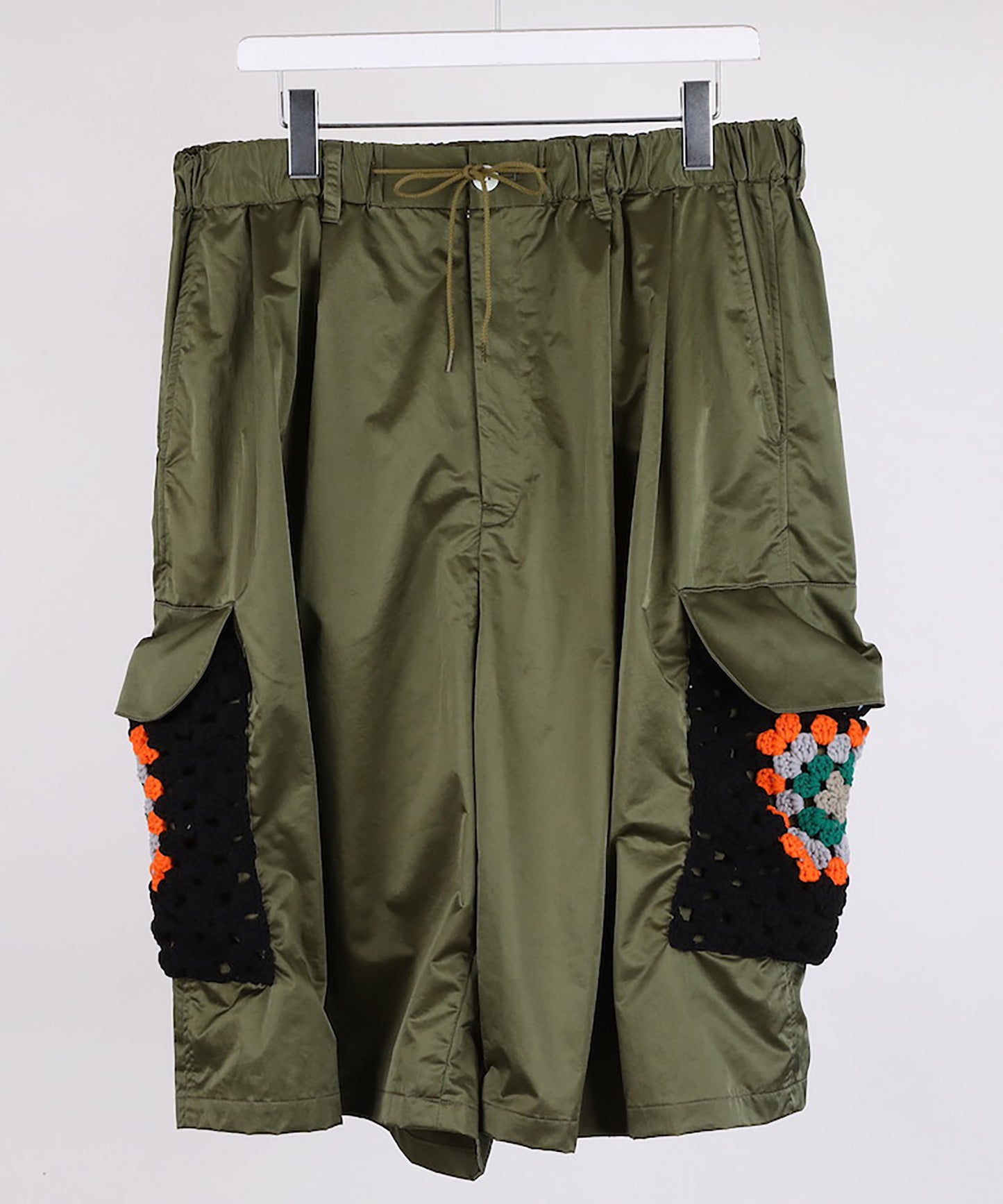 KAJIF NYLON CROCHET POCKET CARGO SHORTS