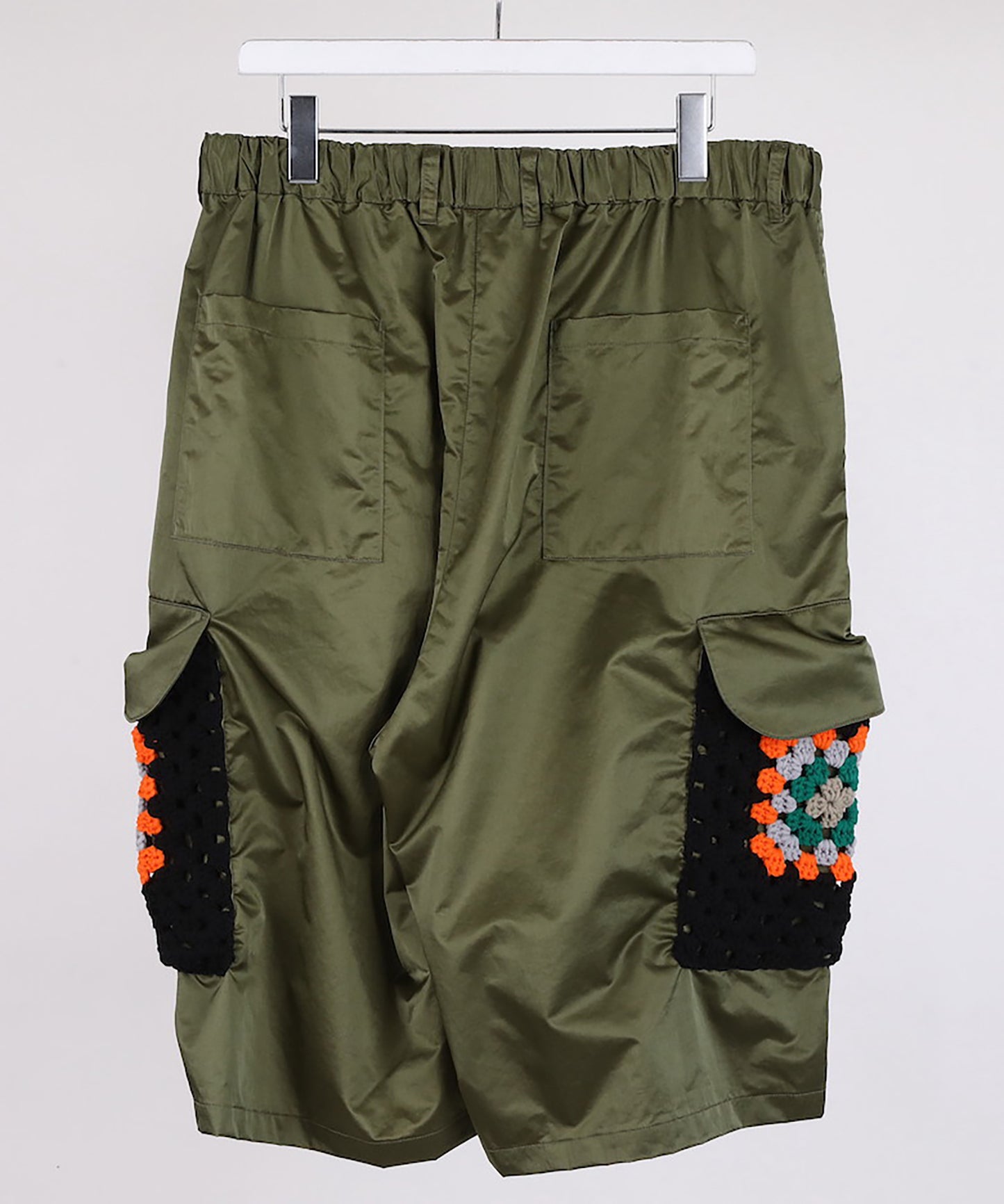 KAJIF NYLON CROCHET POCKET CARGO SHORTS