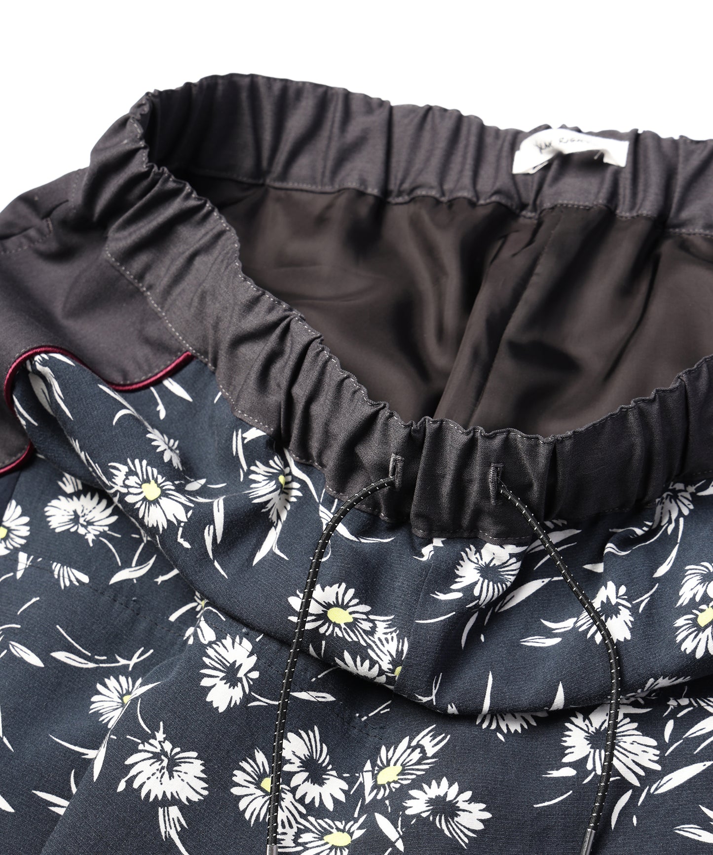 ANLIO × YEAH RIGHT!! Patchwork Wide Easy Pants(Charcoal)
