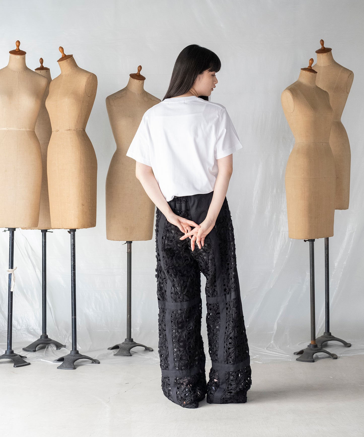 WHITE PROJECT"STENCIL PRINT T-SHIRT / ホワイトプロジェクトステンシルプリントTシャツ
