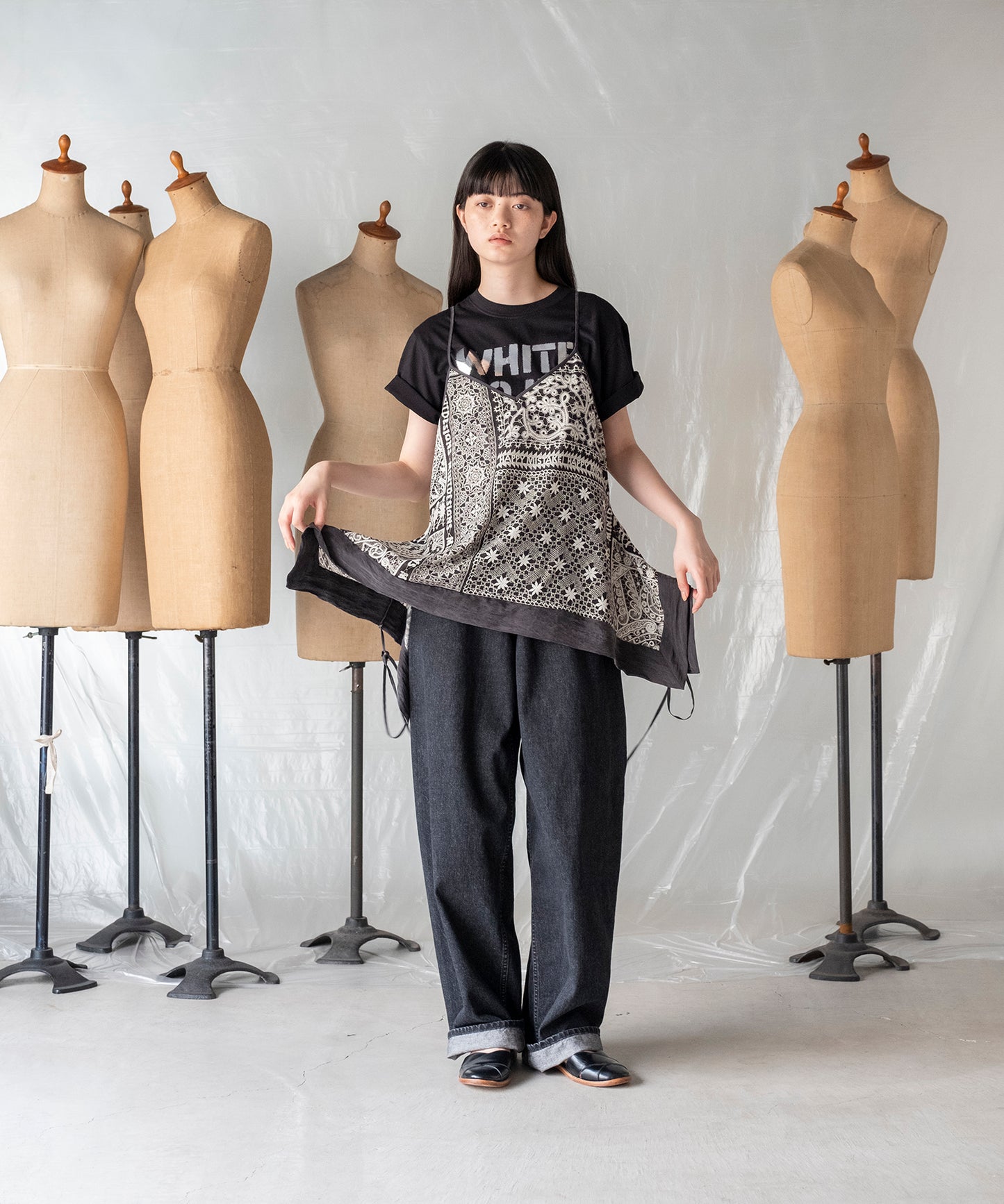 LACE COLLAGE CAMISOLE / レースコラージュキャミソール