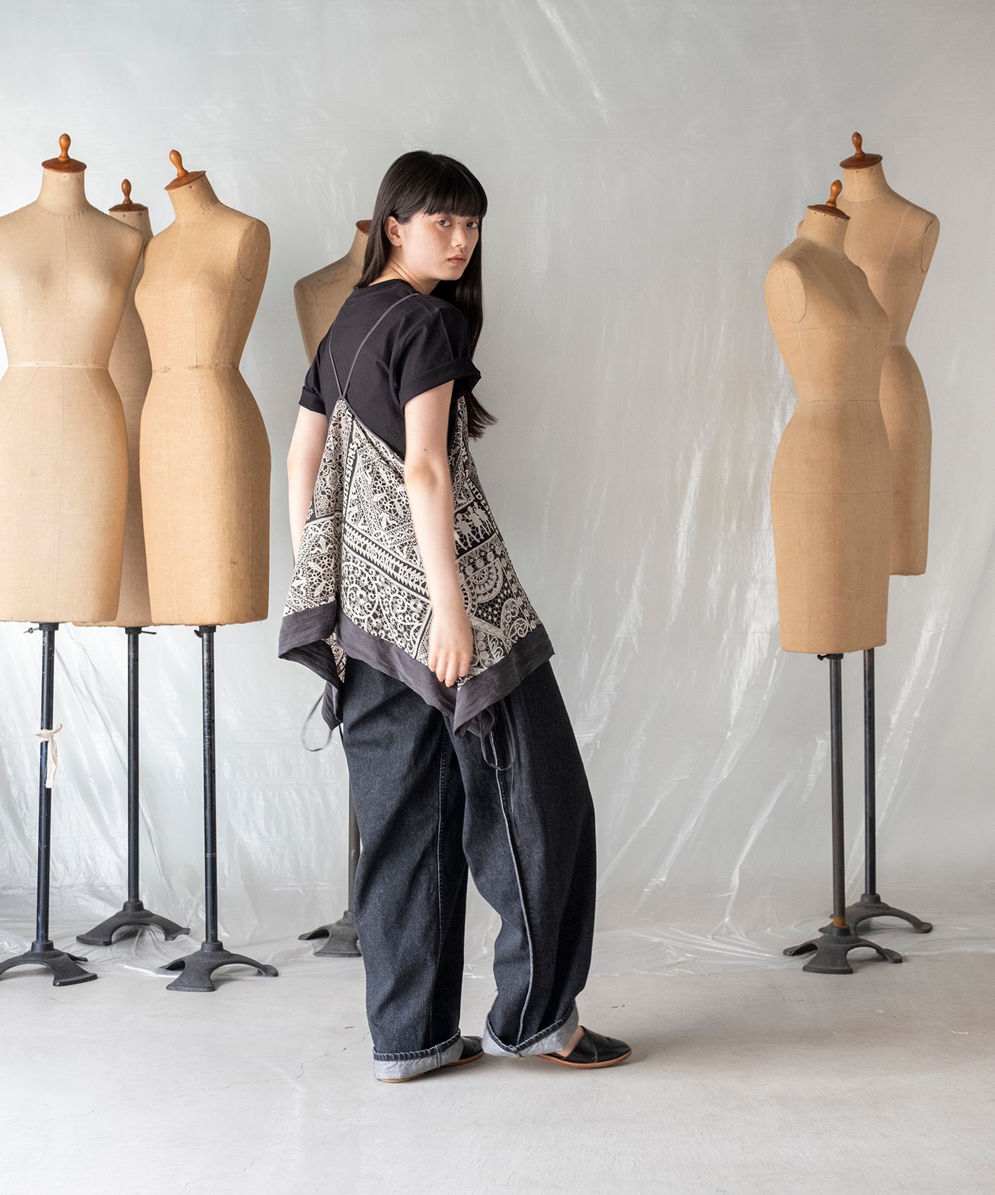 LACE COLLAGE CAMISOLE / レースコラージュキャミソール