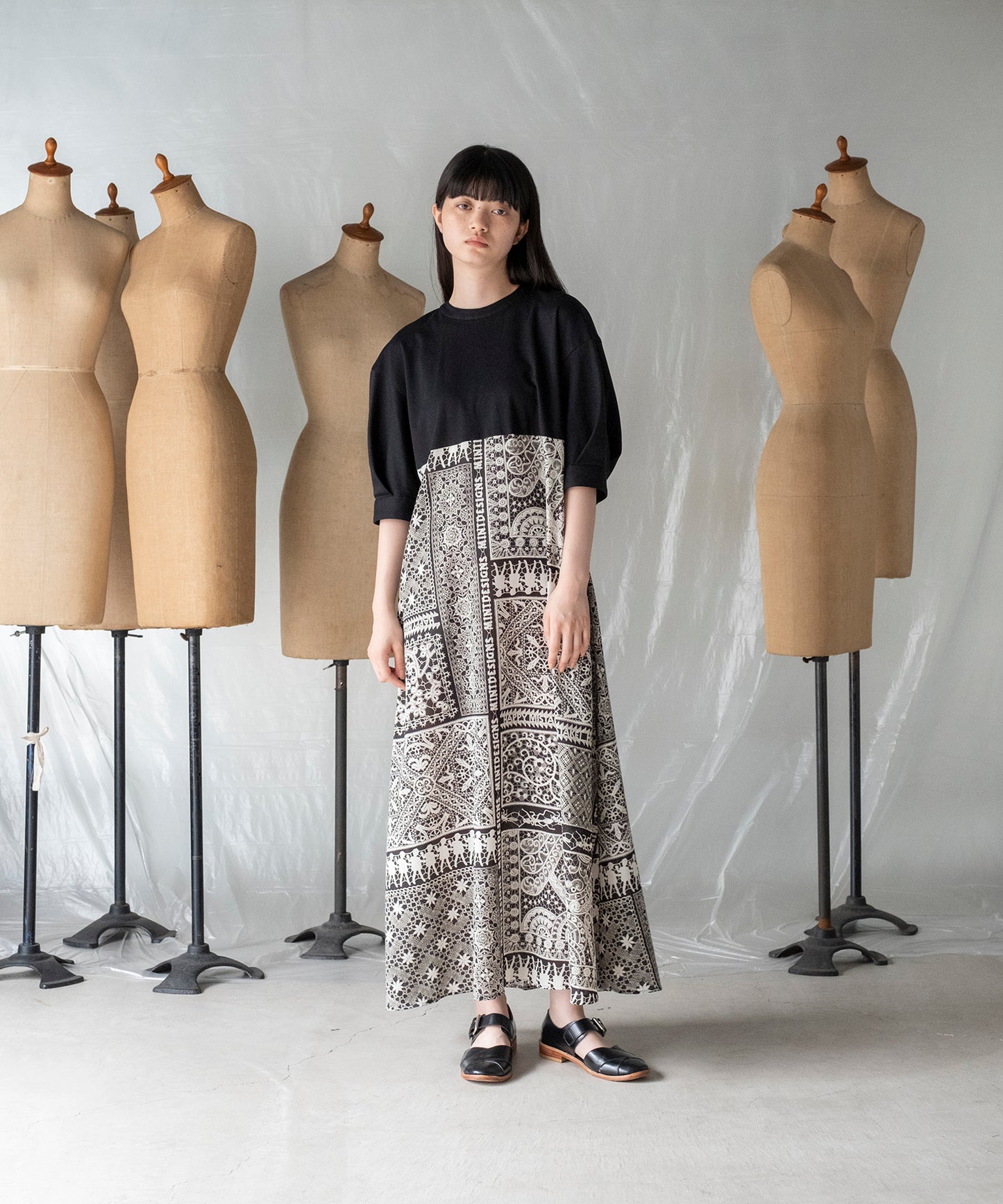 LACE COLLAGE DRESS / レースコラージュドレス