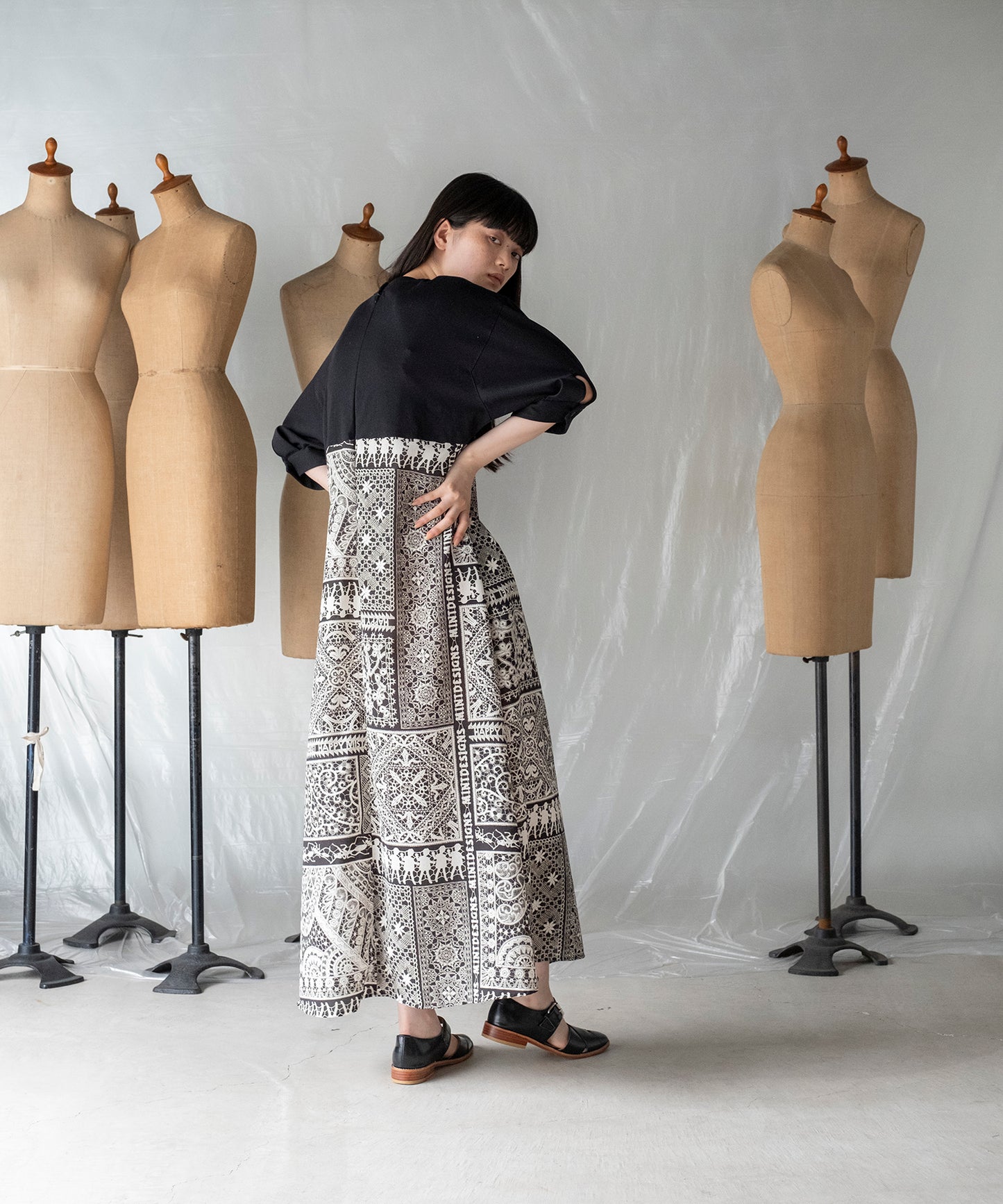 LACE COLLAGE DRESS / レースコラージュドレス