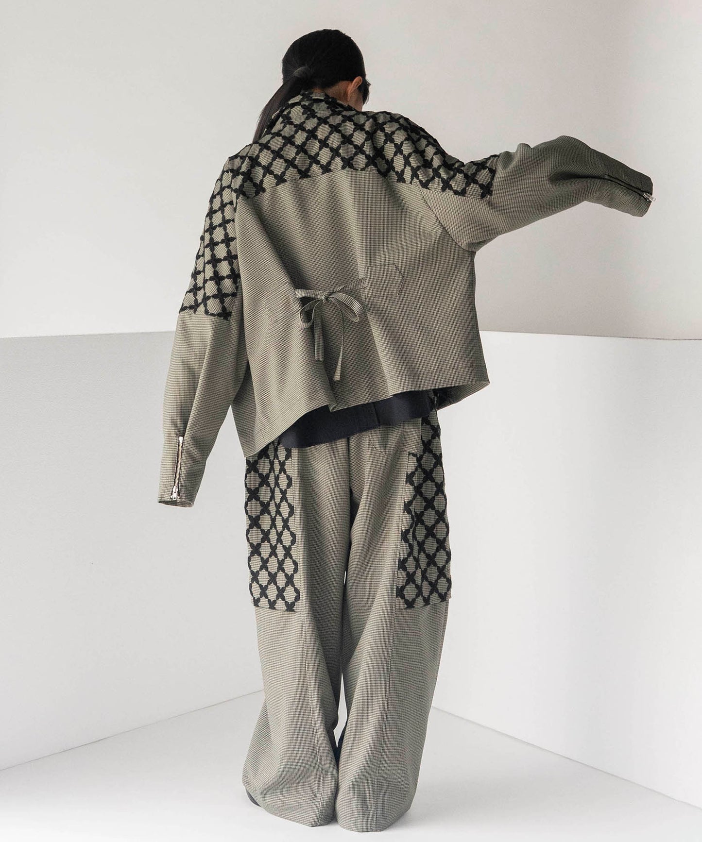 MIX CHECK PANTS