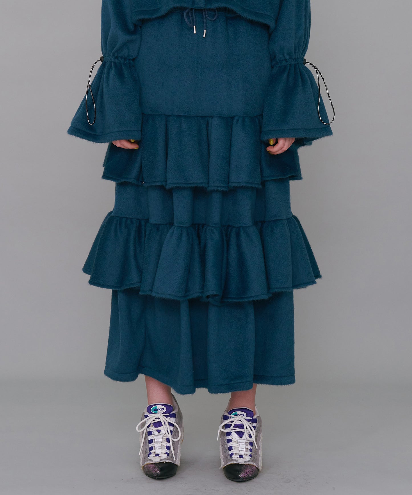 MOHAIR TIERED SKIRT