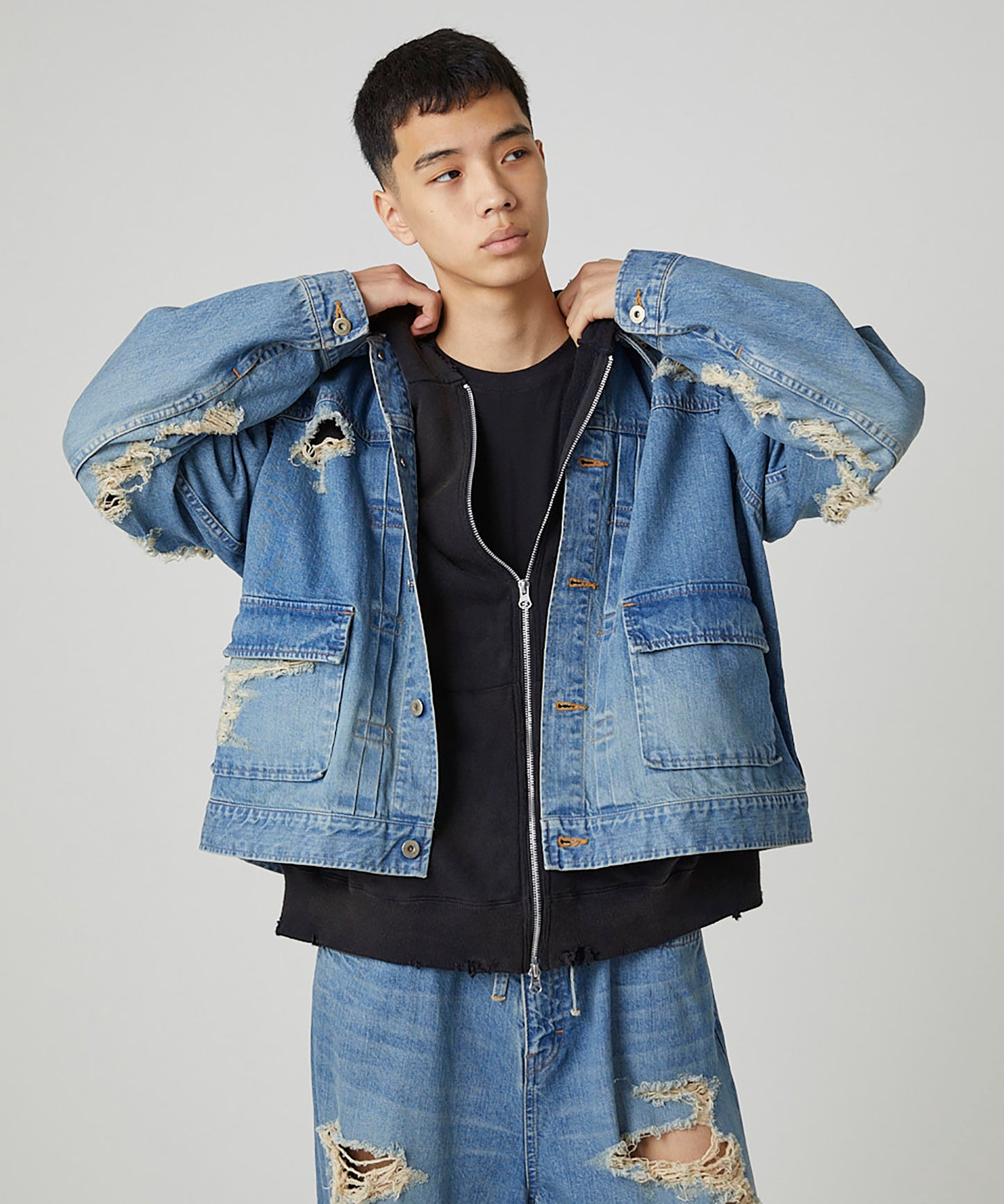 BORO DENIM BLOUSON