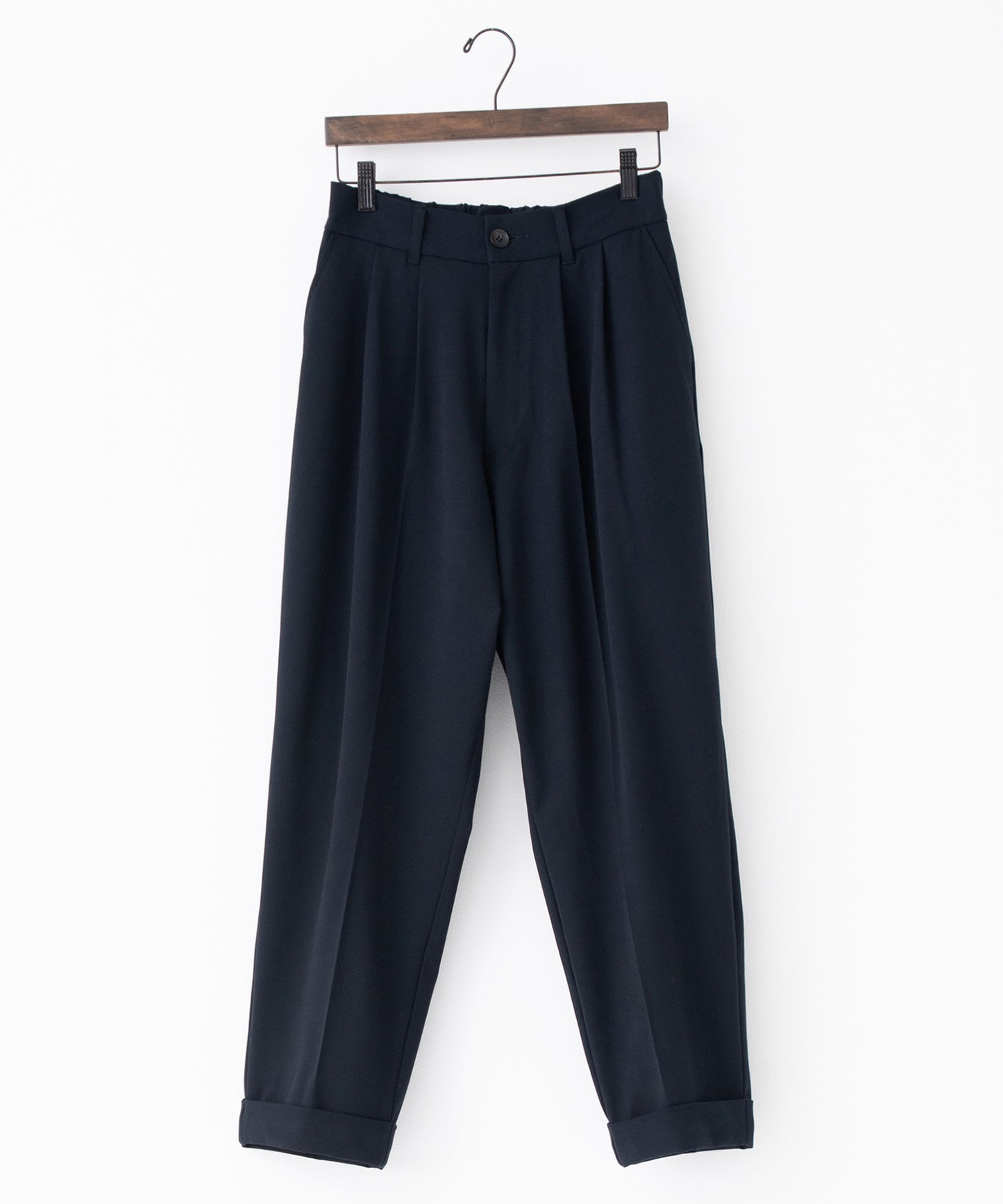 gabardine two-tuck slacks