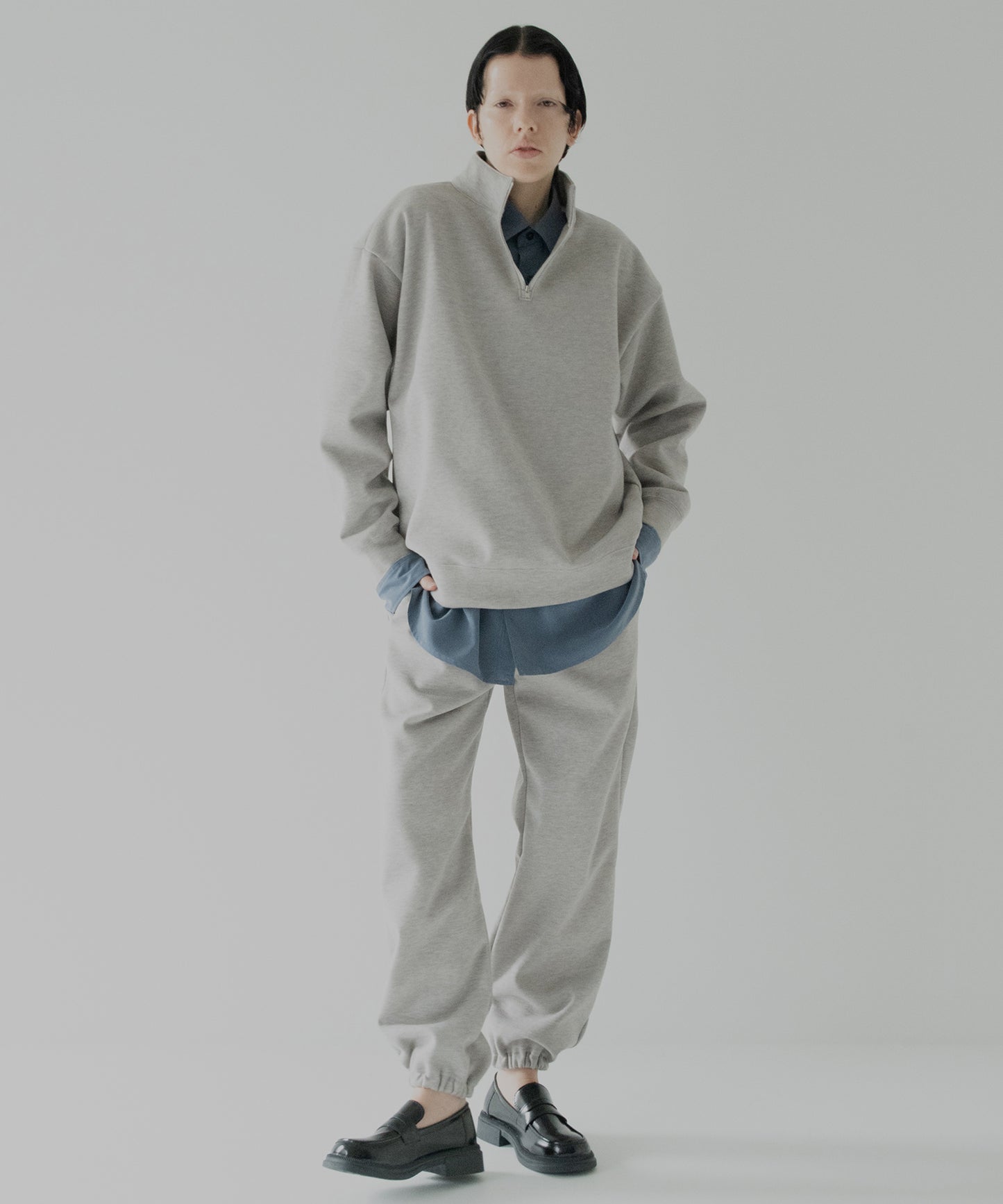 knit melton skipper sweater