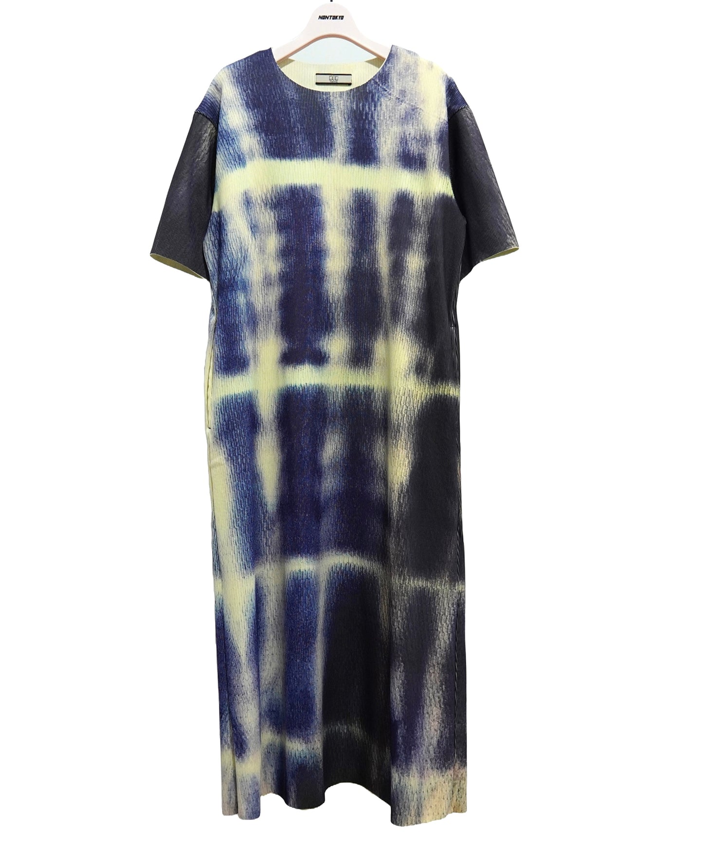 PRINT RIB HALF SLEEVE ONE-PIECE